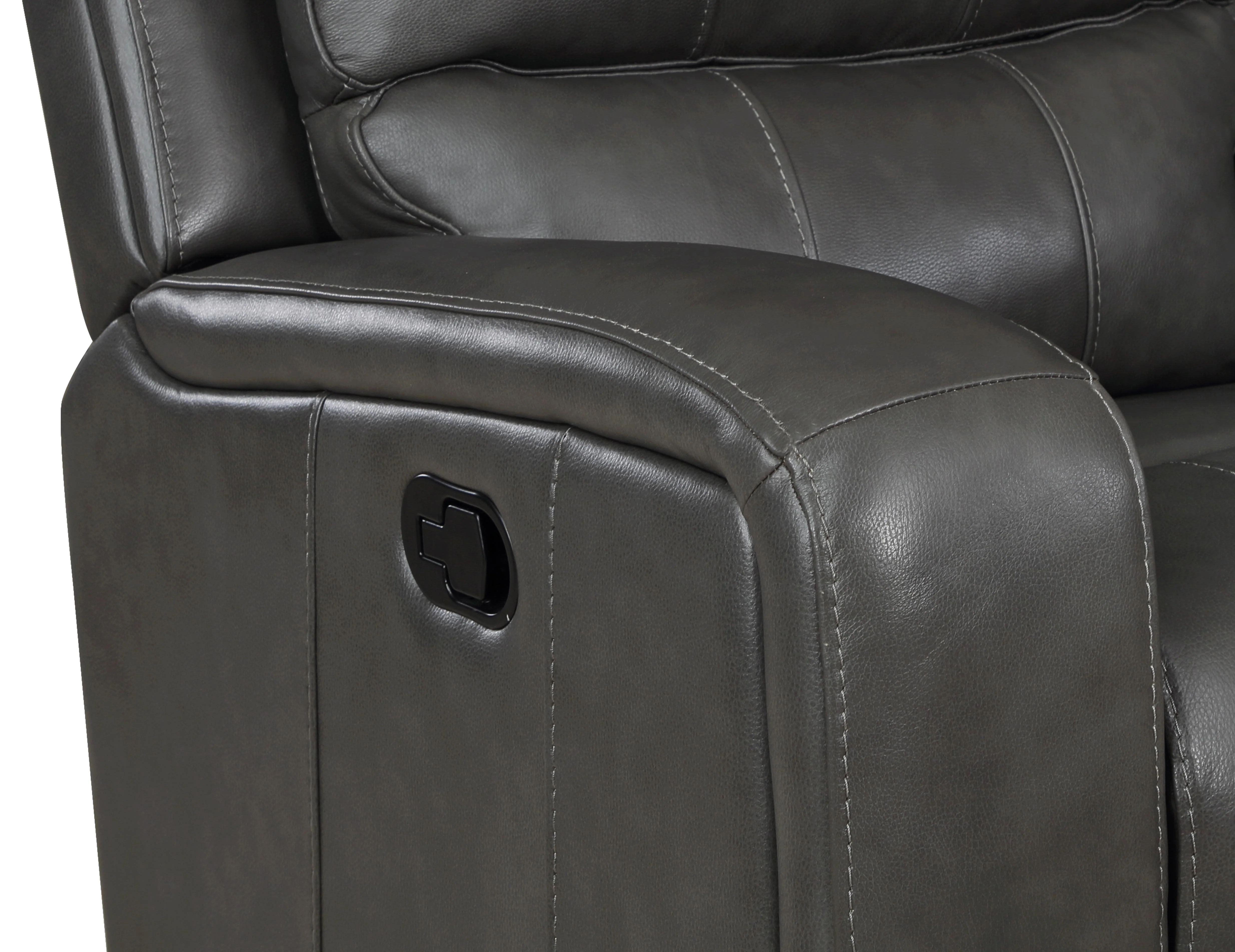 LINTON LEATHER GLIDER RECLINER-GRAY - Image 5