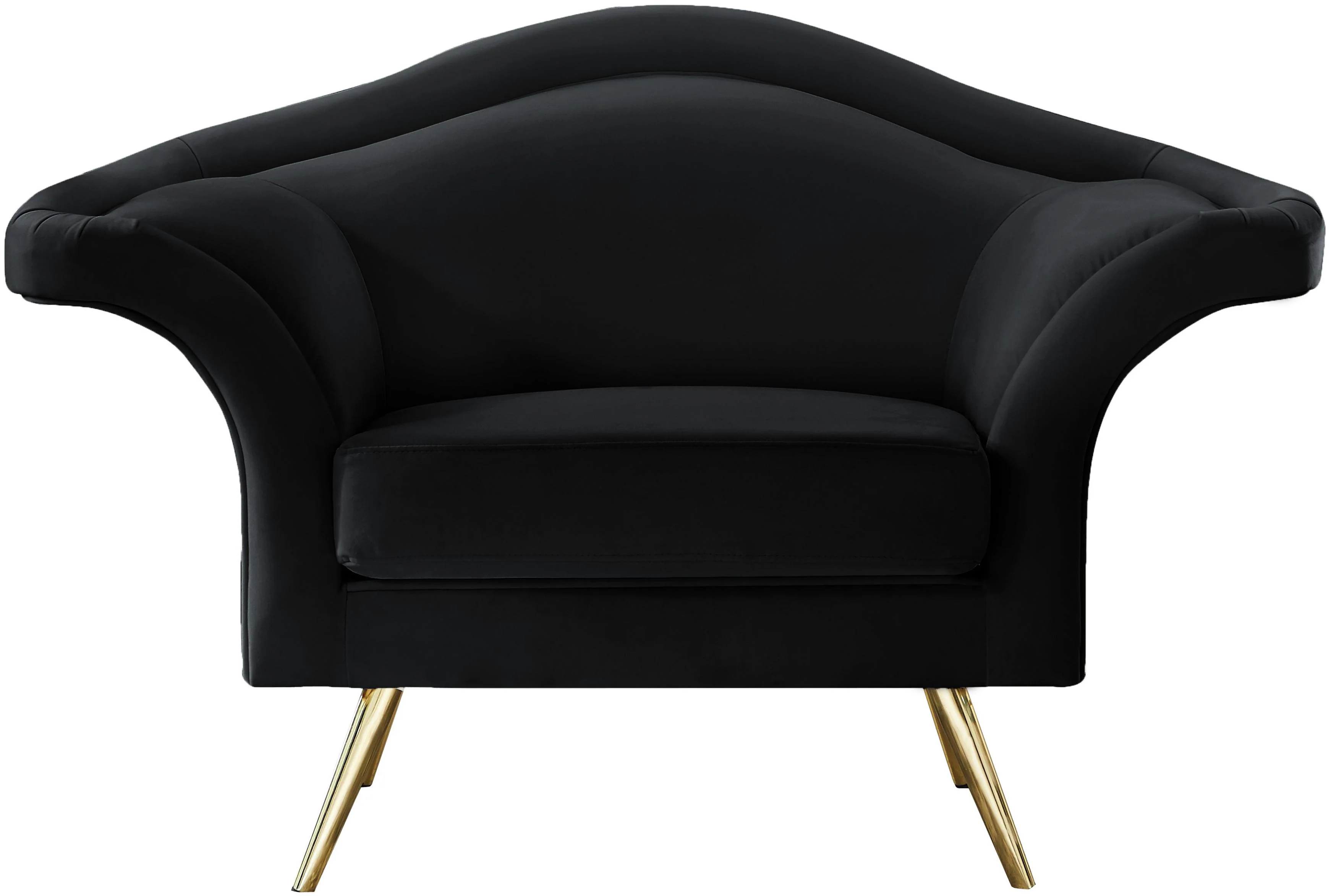Lips Black Velvet Chair - Image 5