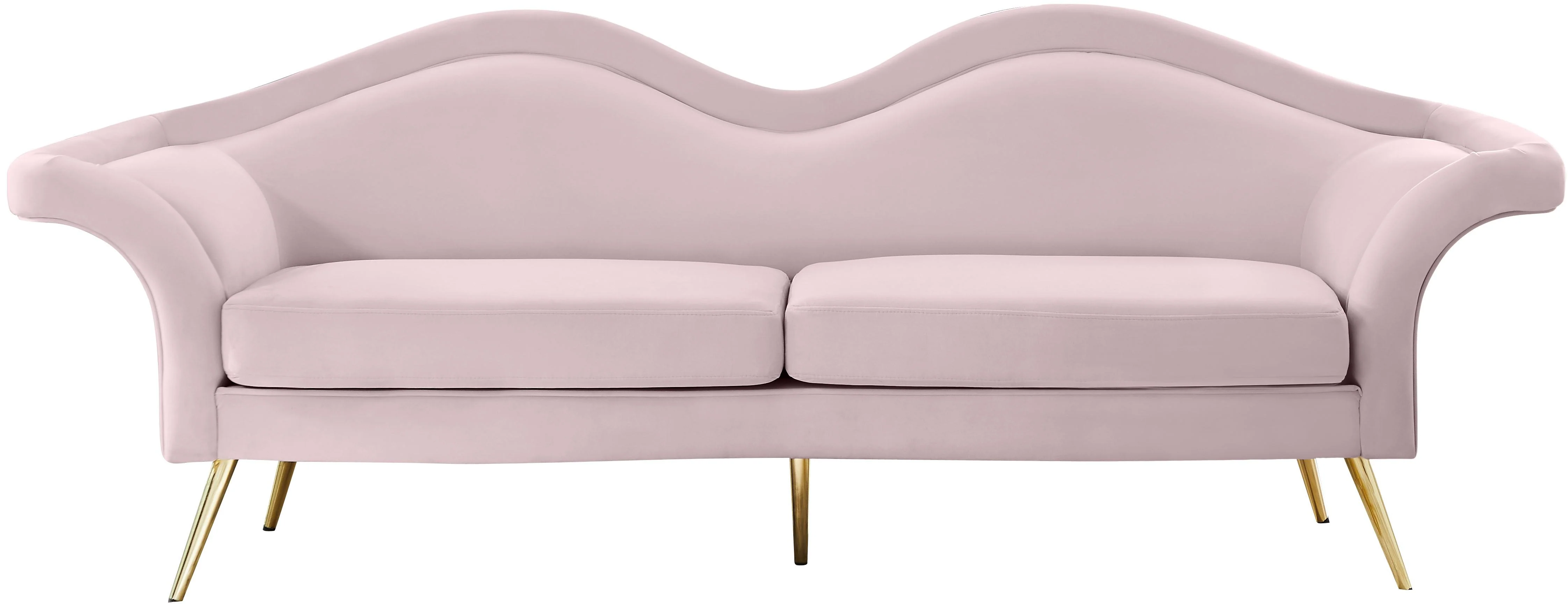 Lips Pink Velvet Sofa - Image 5