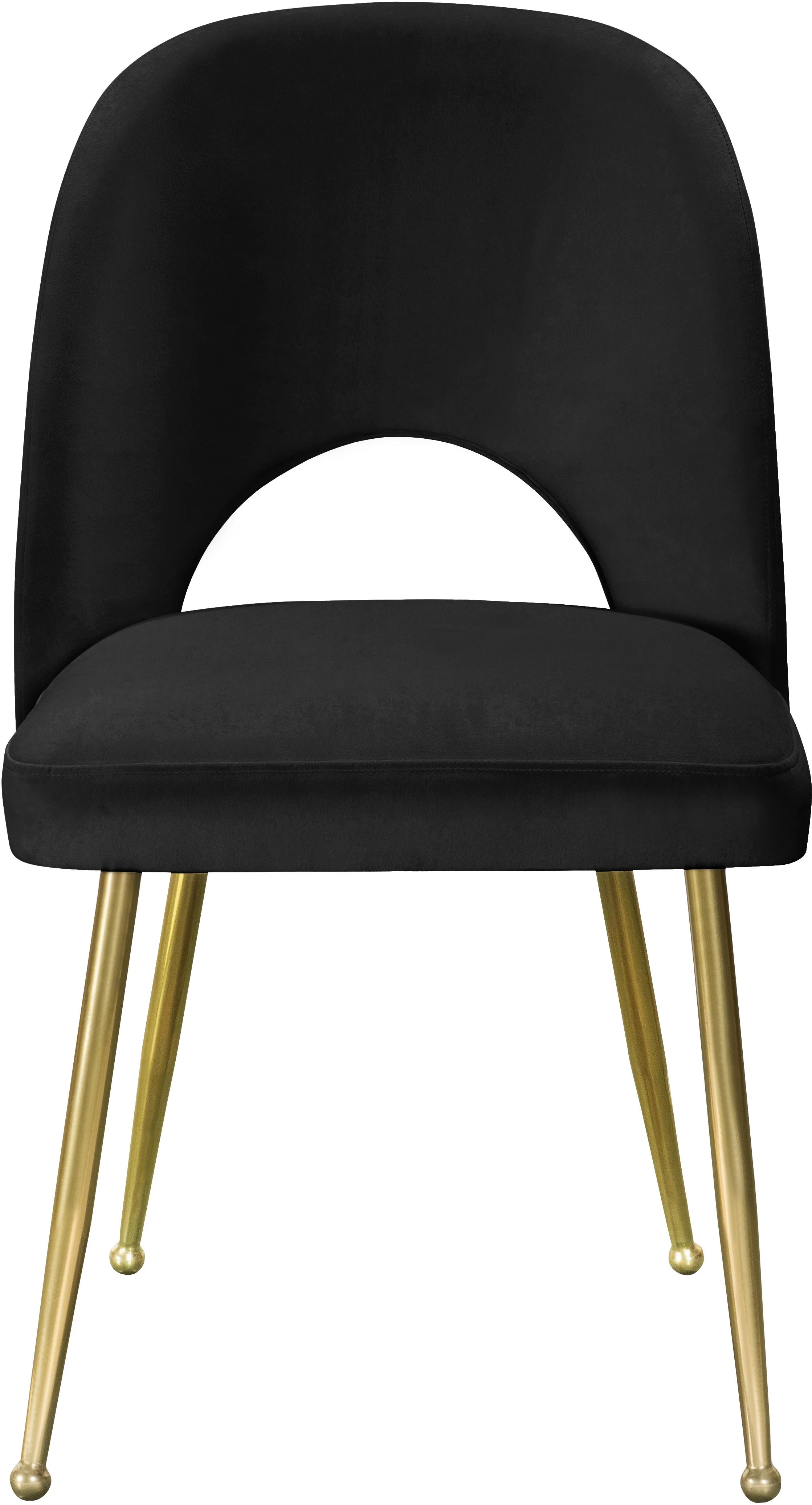 Logan Black Velvet Dining Chair - Image 3