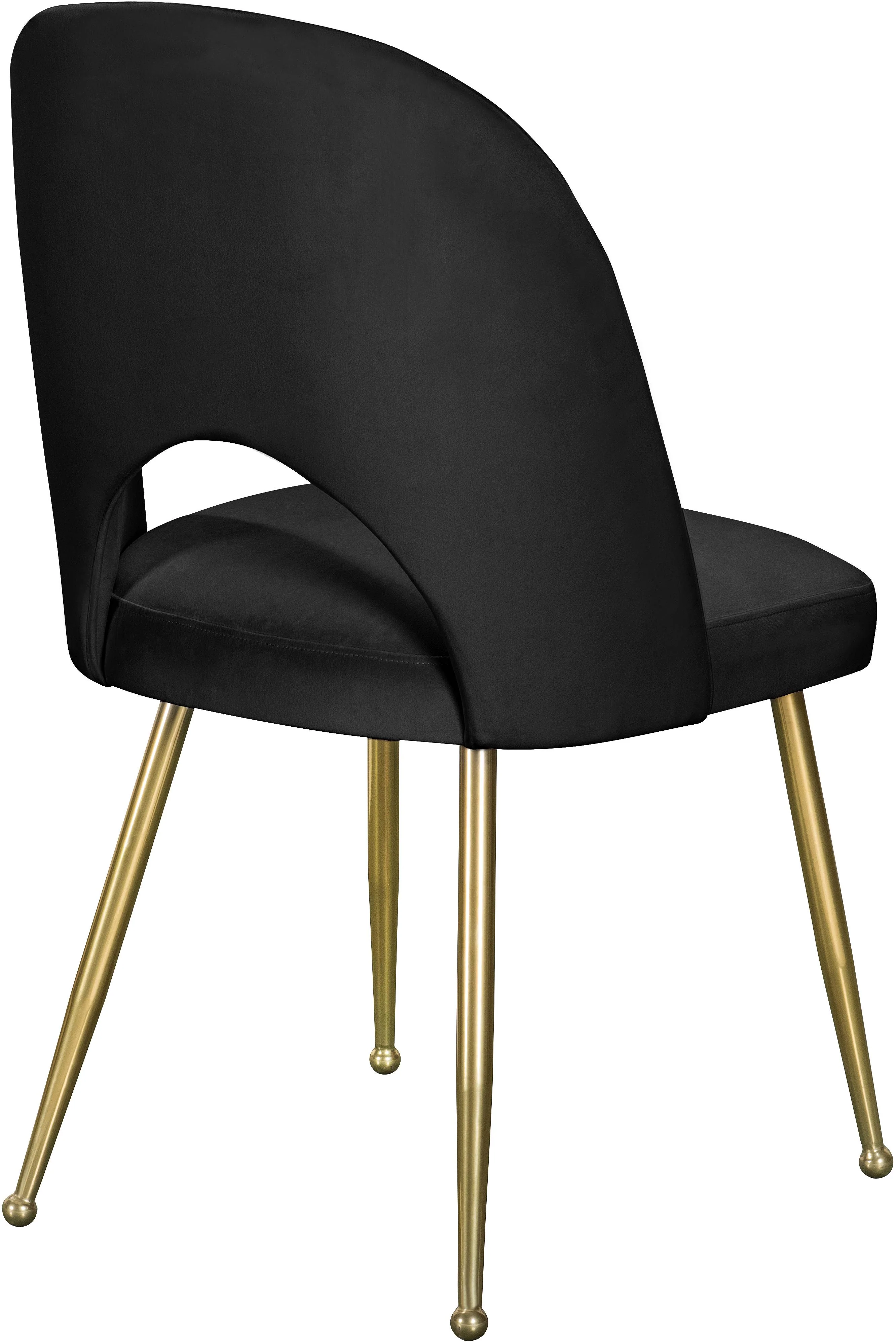 Logan Black Velvet Dining Chair - Image 5