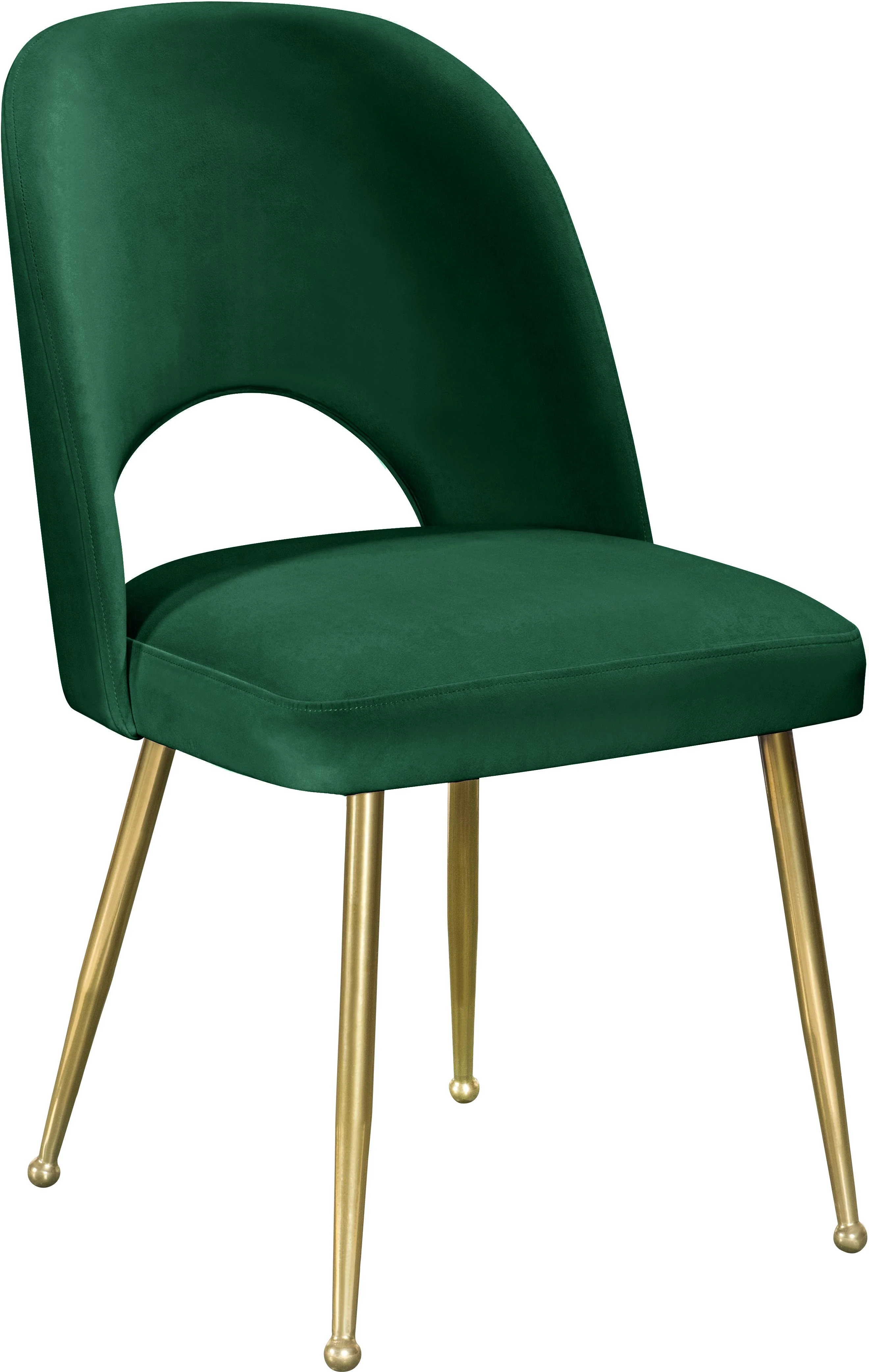 Logan Green Velvet Dining Chair - Image 4