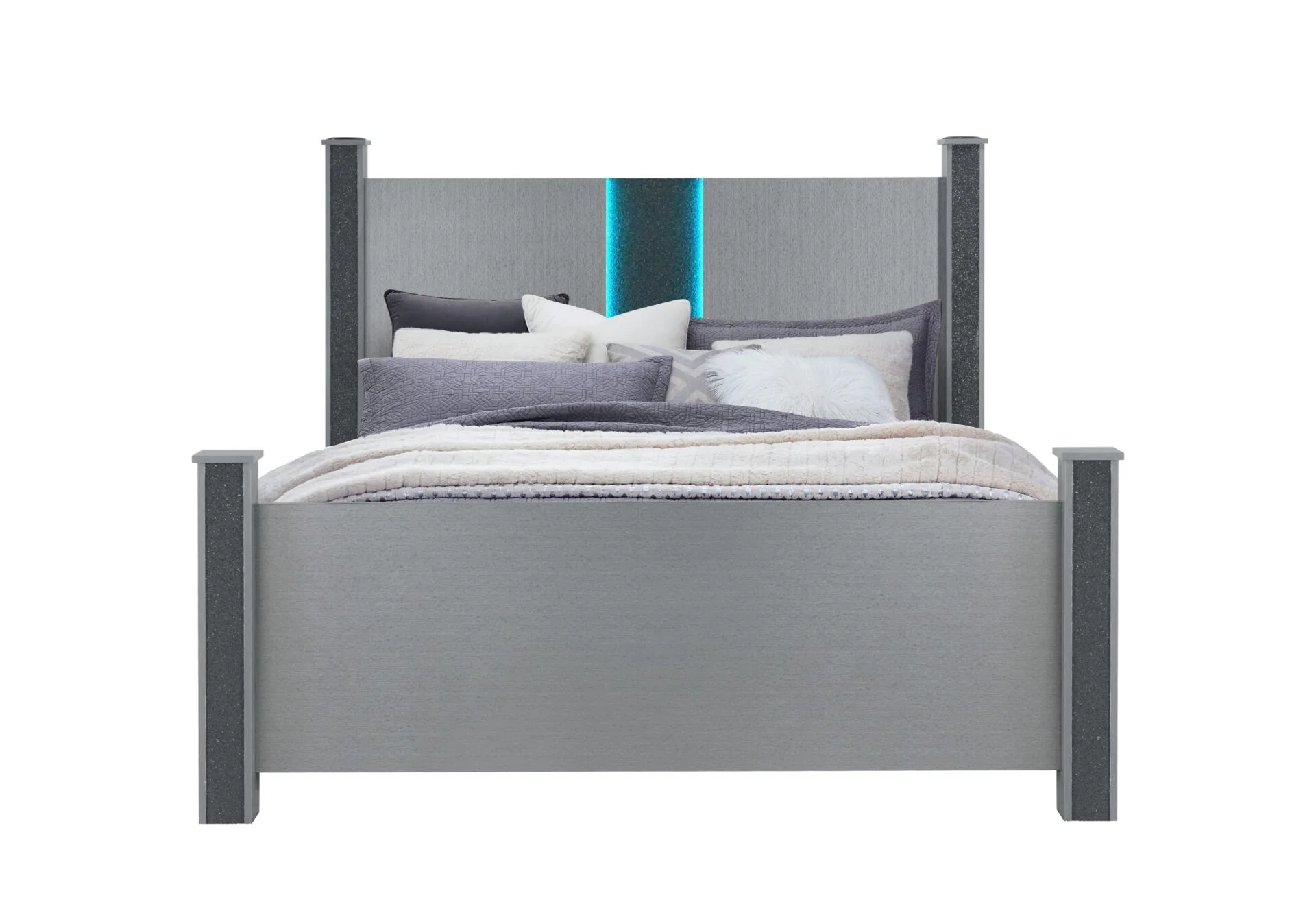 Logan Silver Bed With Led And Speakers - Image 2