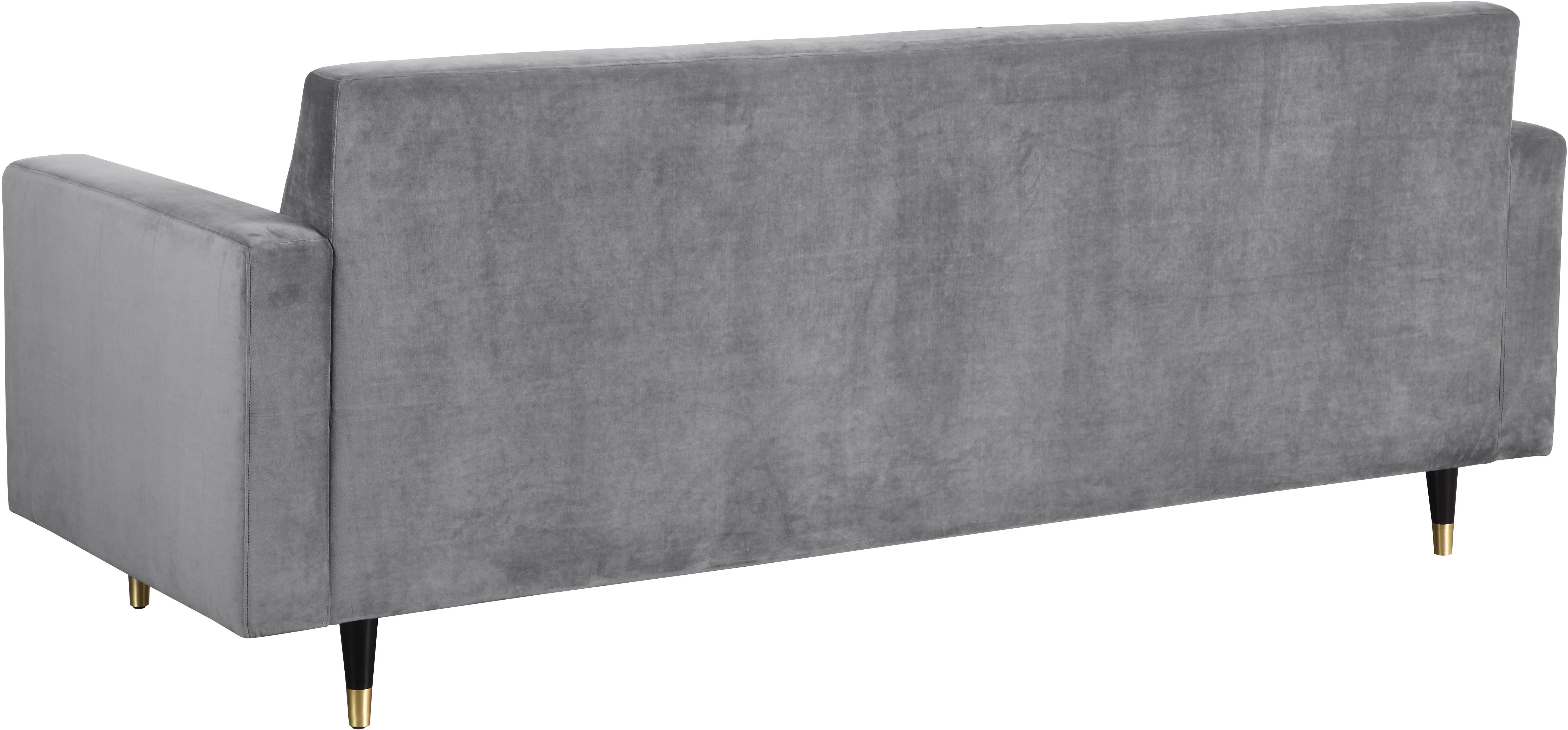 Lola Grey Velvet Sofa - Image 3