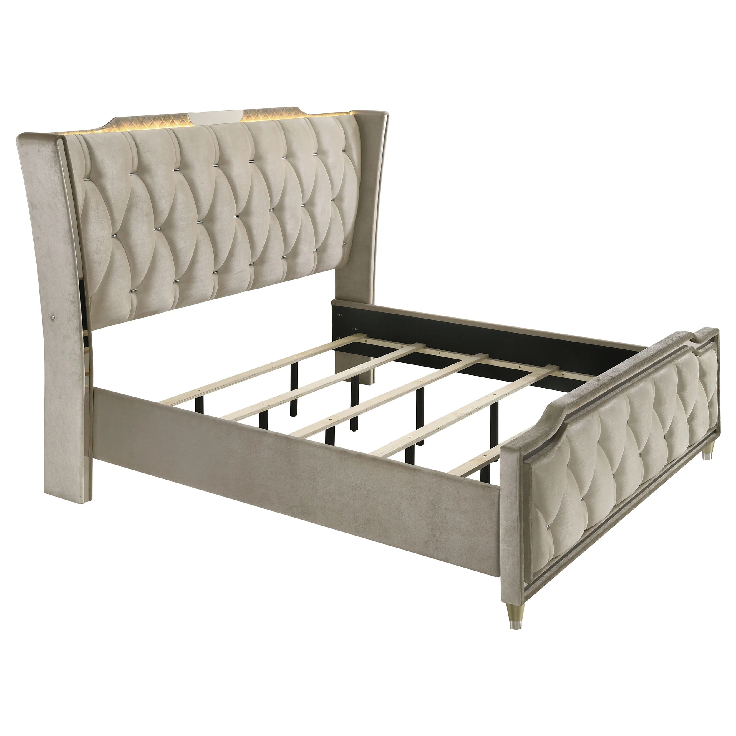 Lorient Wingback Bed with LED Lighting - Image 14