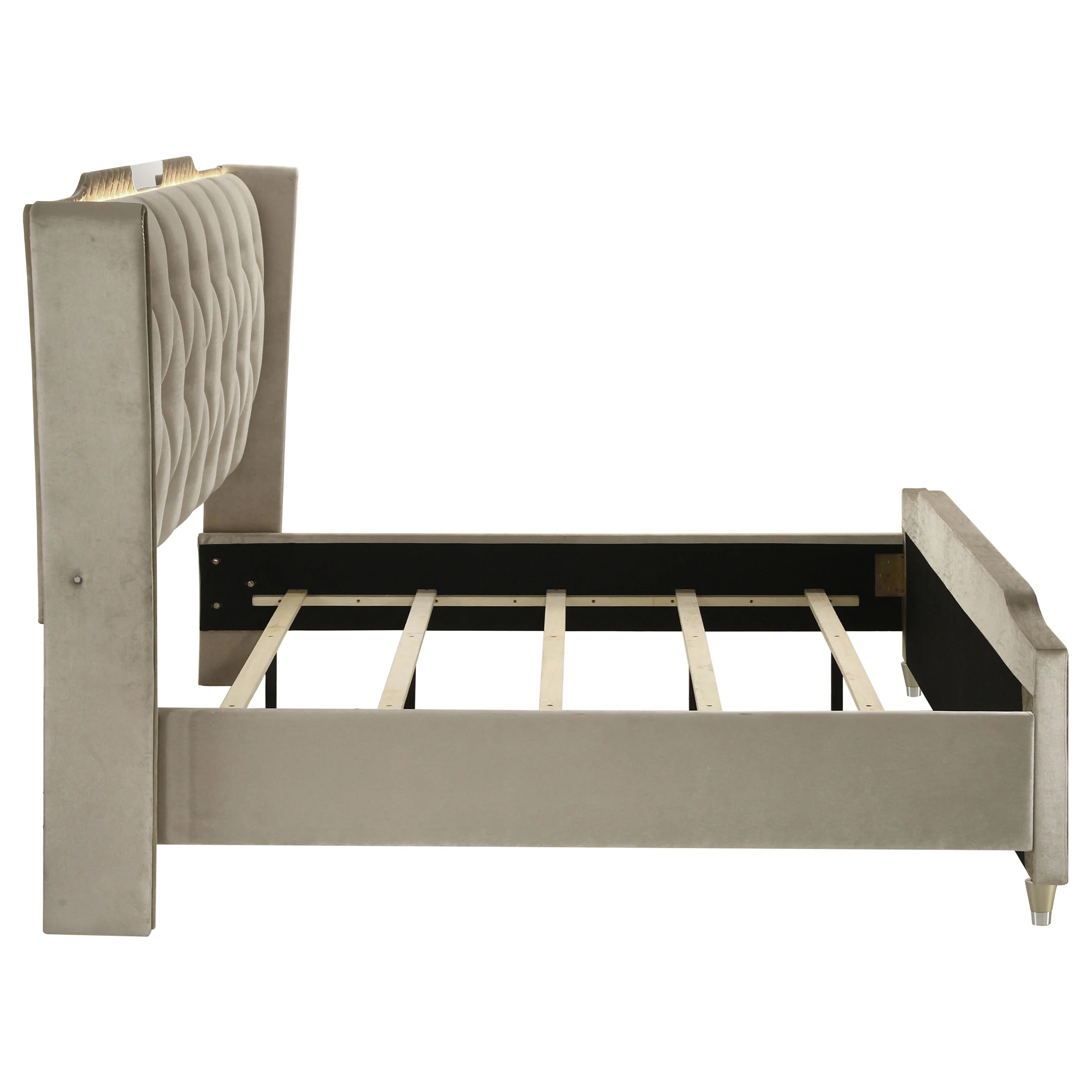 Lorient Wingback Bed with LED Lighting - Image 6