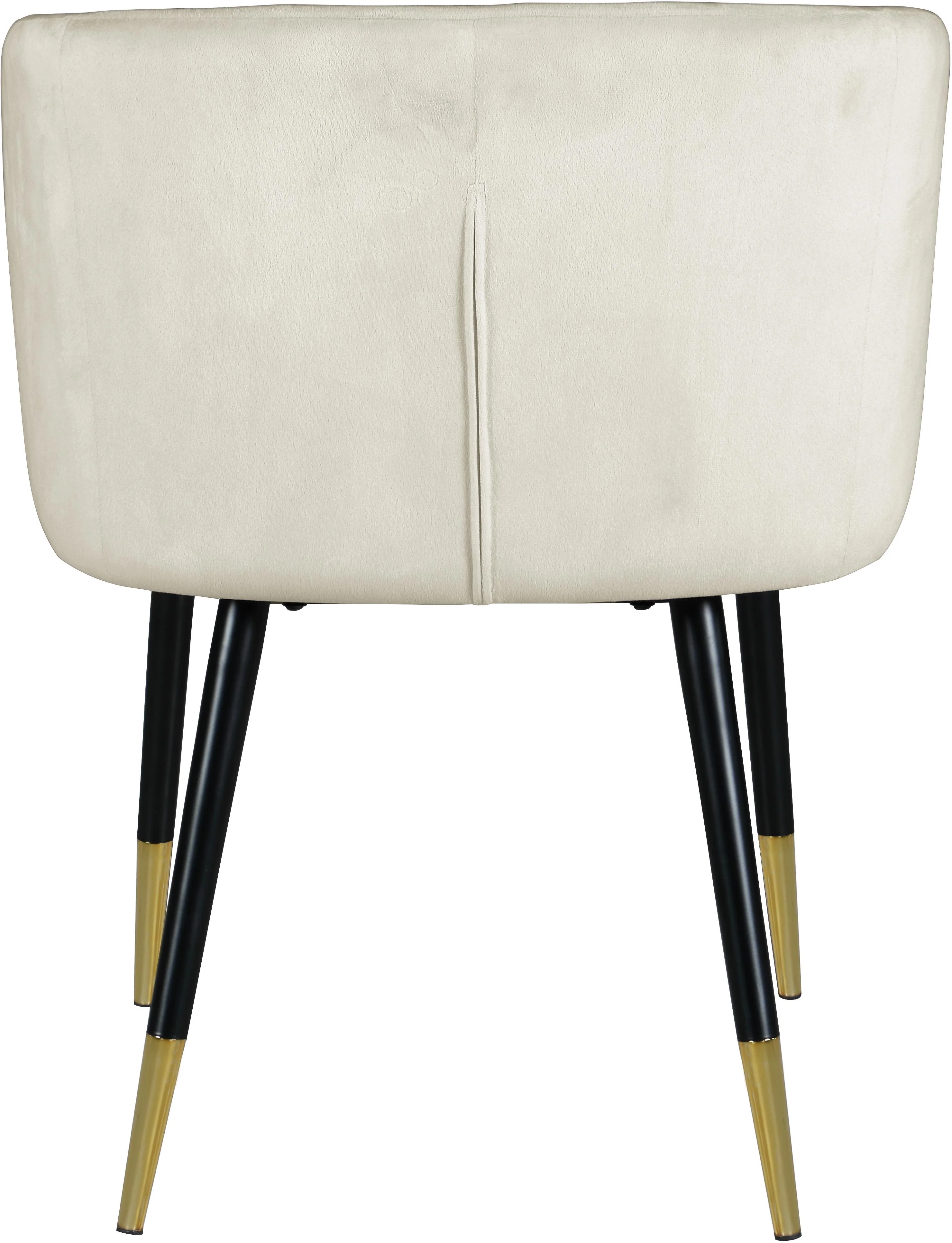Louise Cream Velvet Dining Chair - Image 2