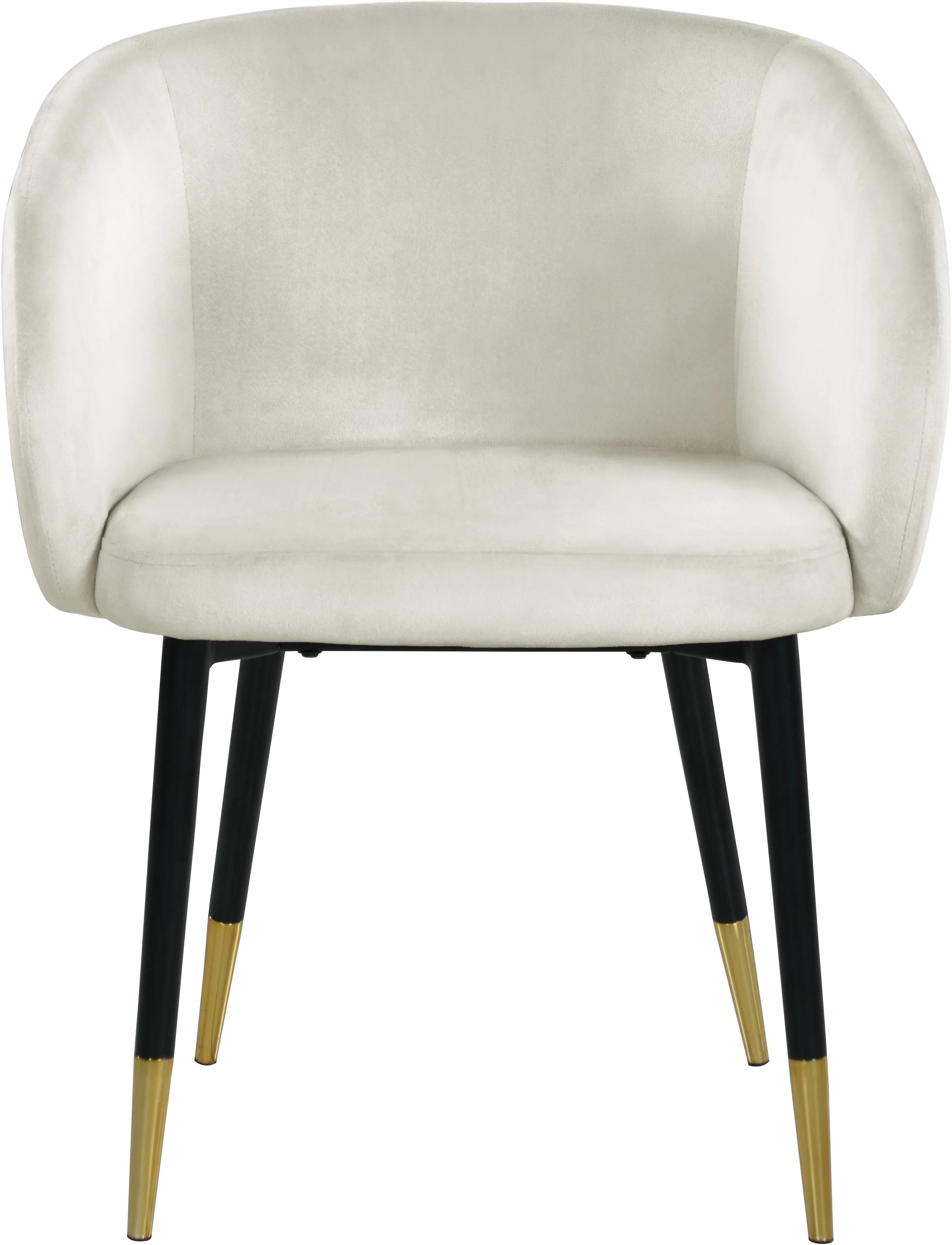 Louise Cream Velvet Dining Chair - Image 3