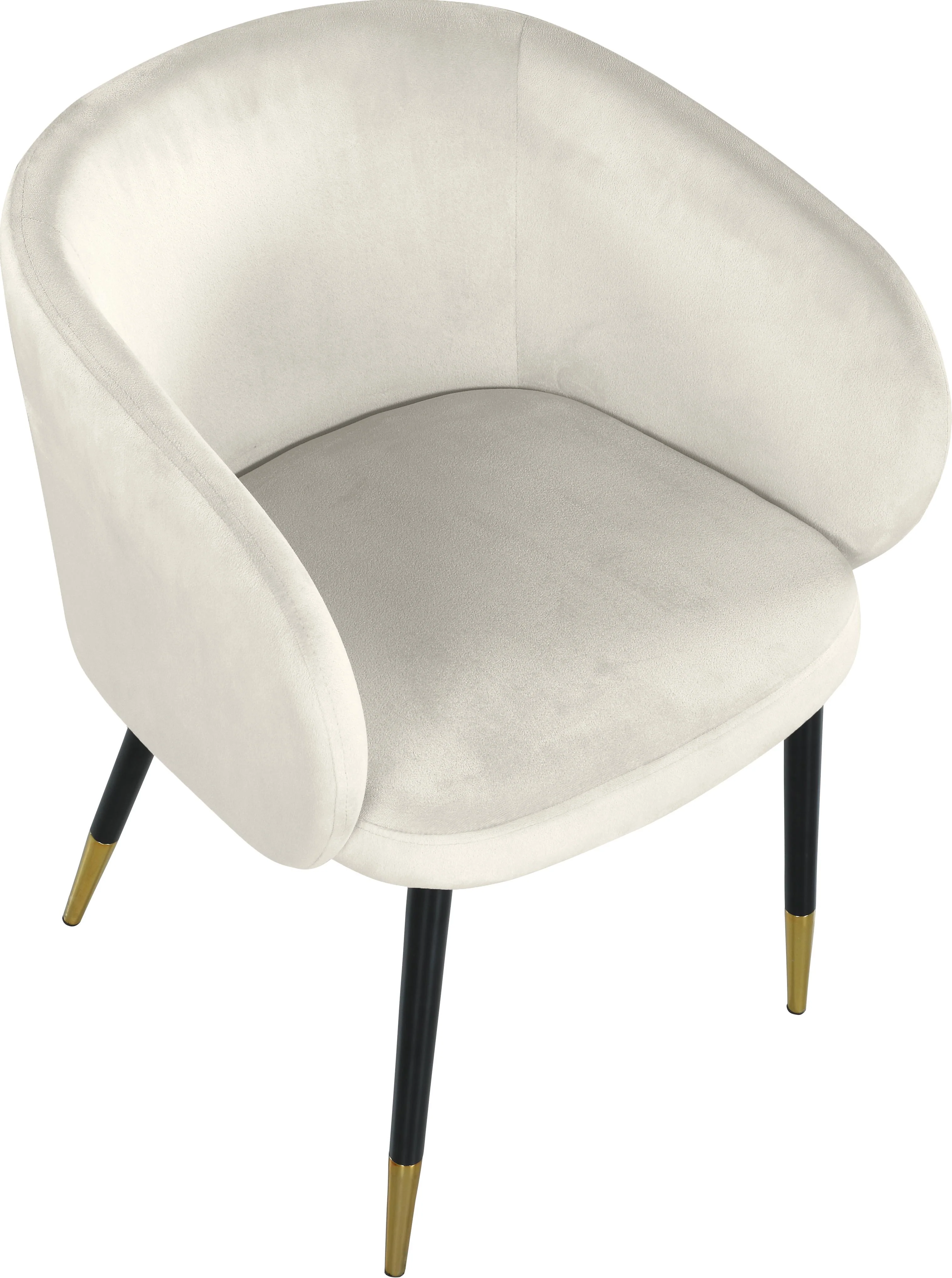Louise Cream Velvet Dining Chair - Image 5