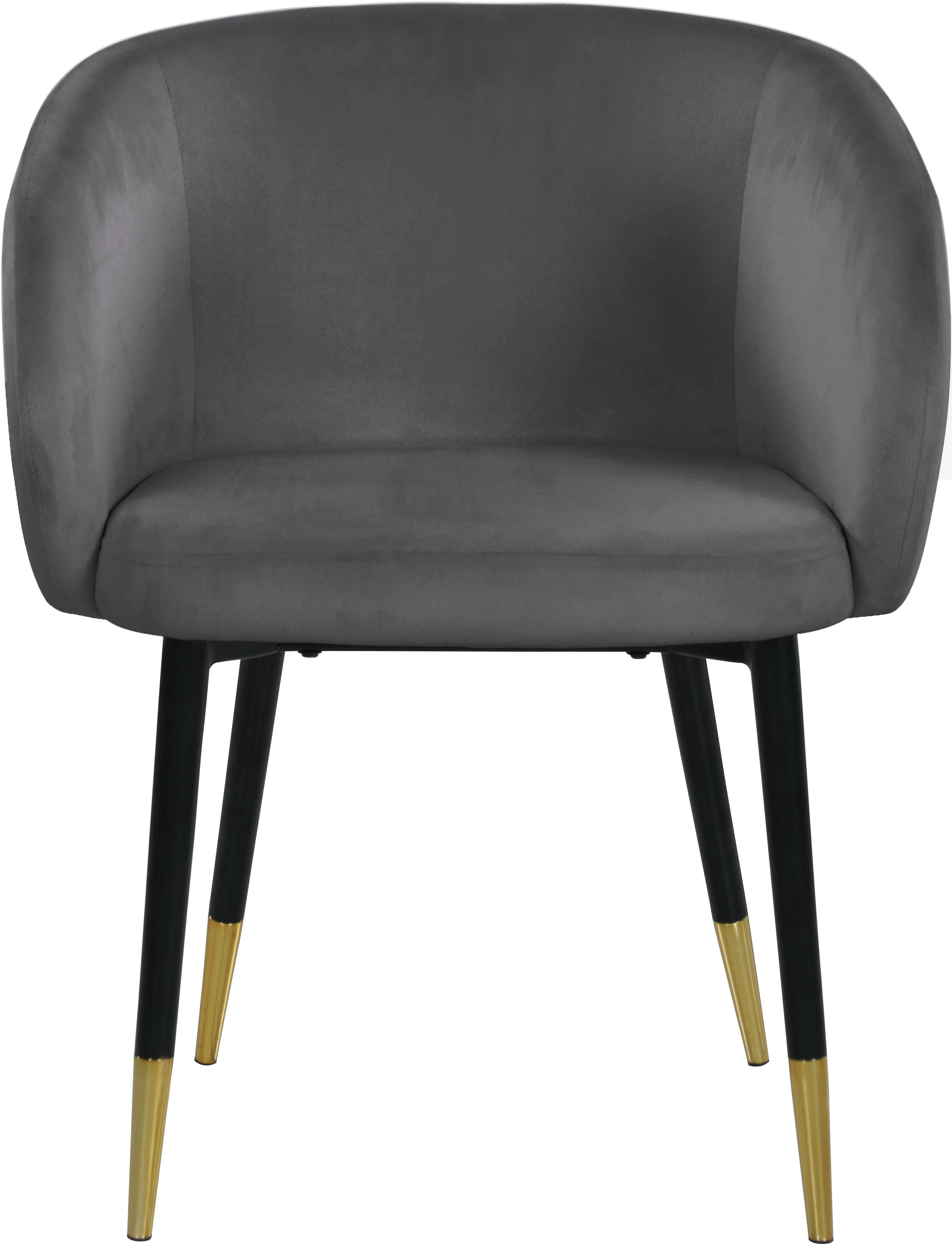 Louise Grey Velvet Dining Chair - Image 3
