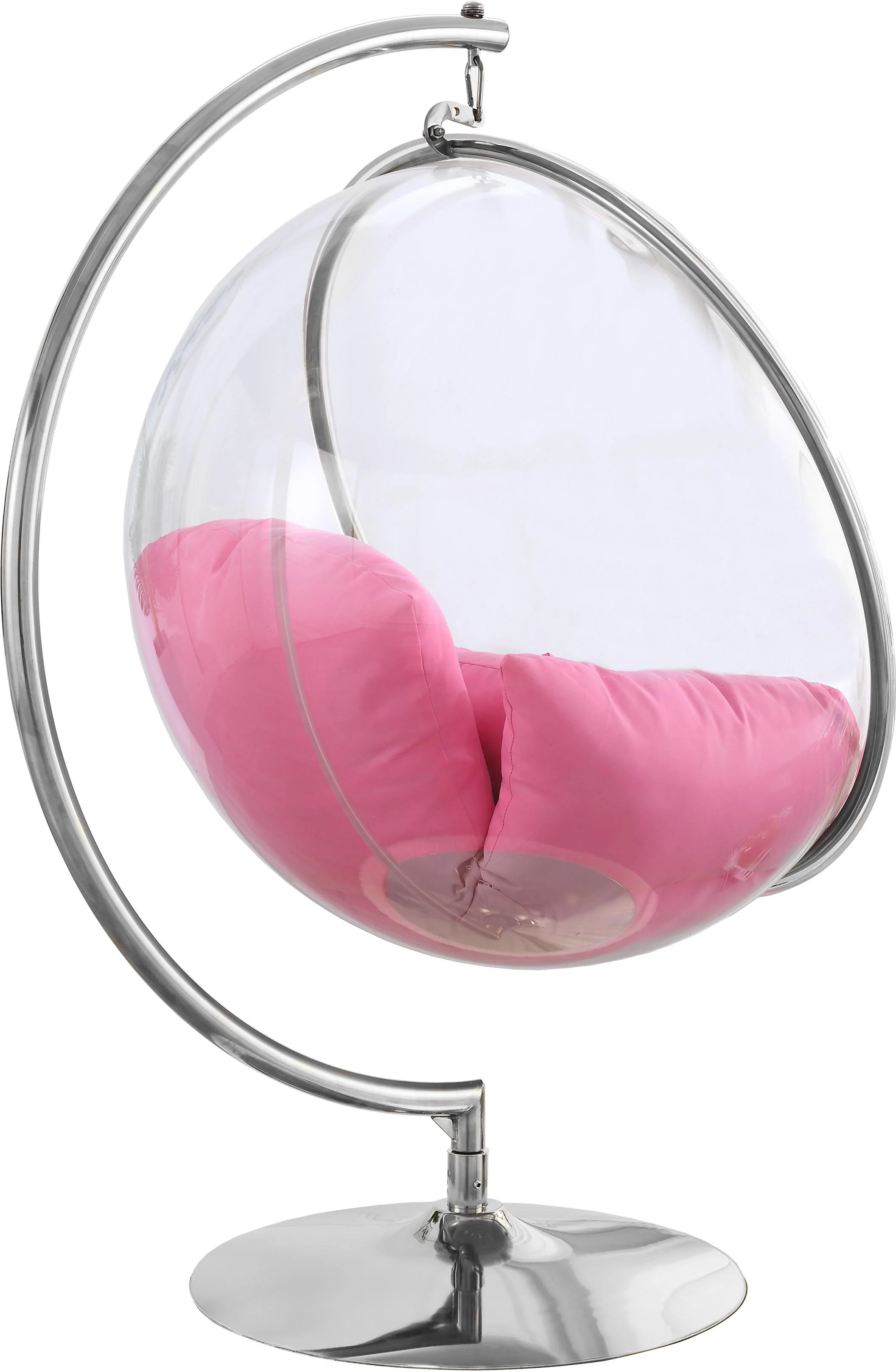 Luna Pink Durable Fabric Acrylic Swing Chair - Image 4