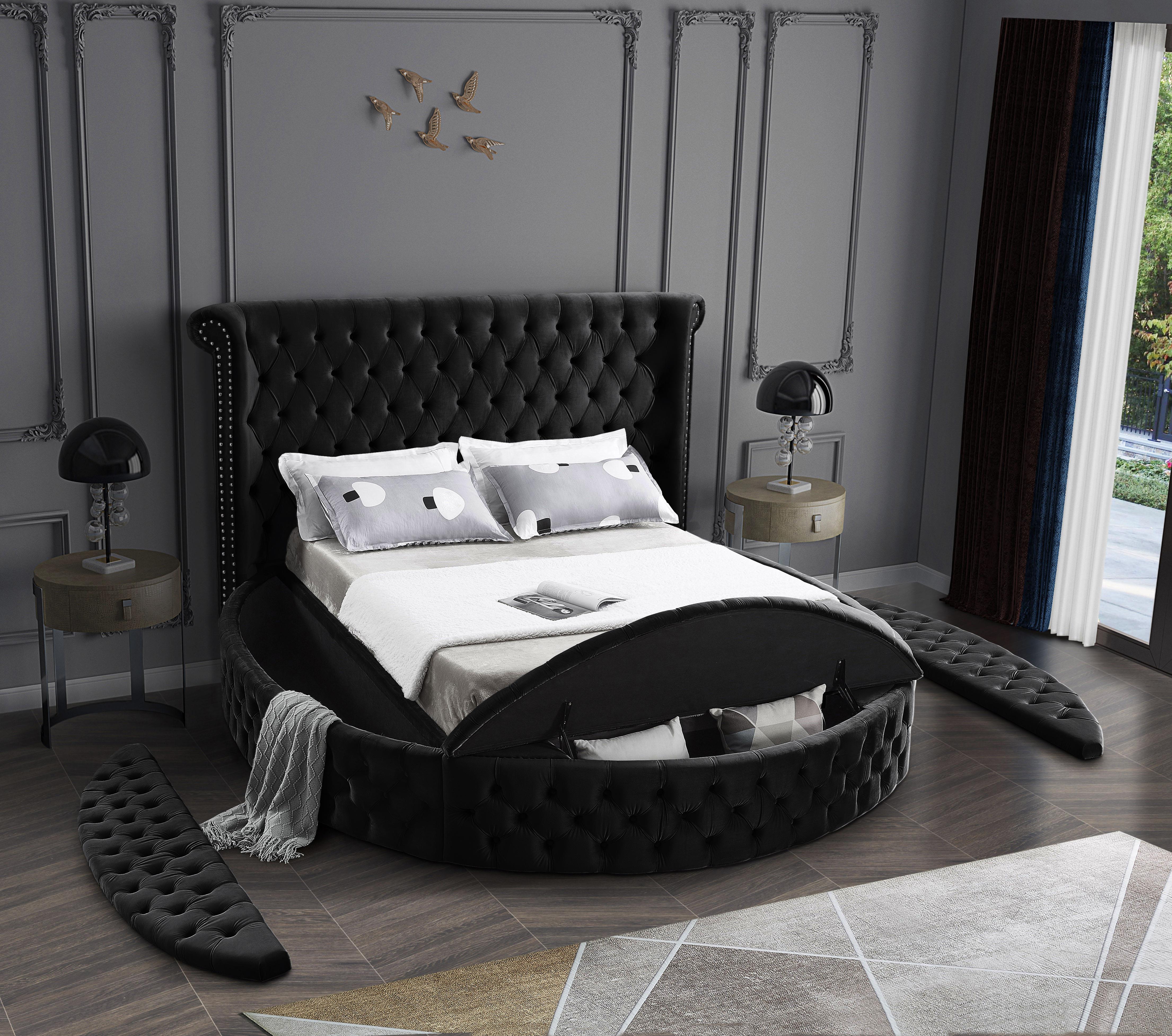 Luxus Black Velvet King Bed (3 Boxes) - Image 8