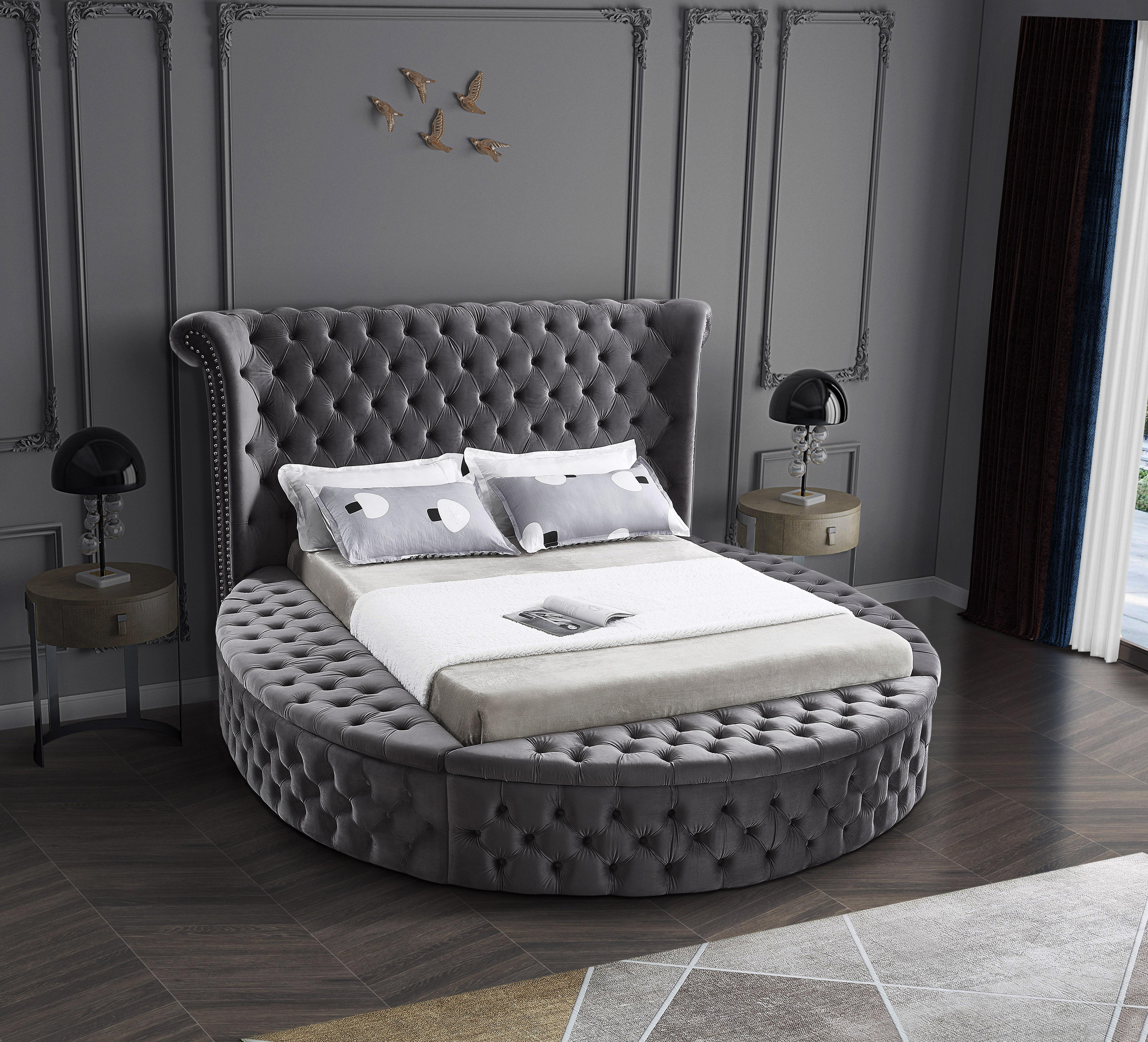 Luxus Grey Velvet King Bed (3 Boxes) - Image 3