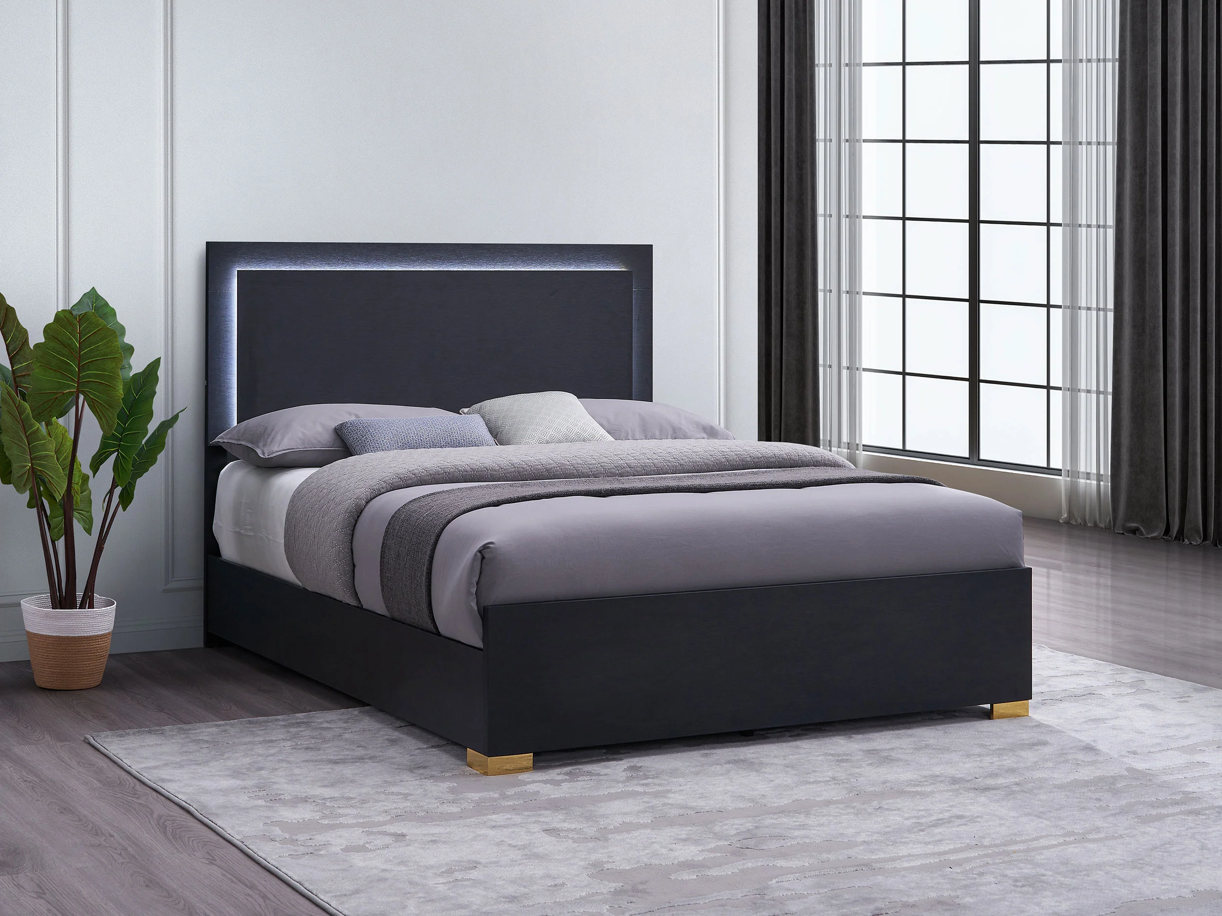 Marceline Panel Bed with LED Lighting - Image 2
