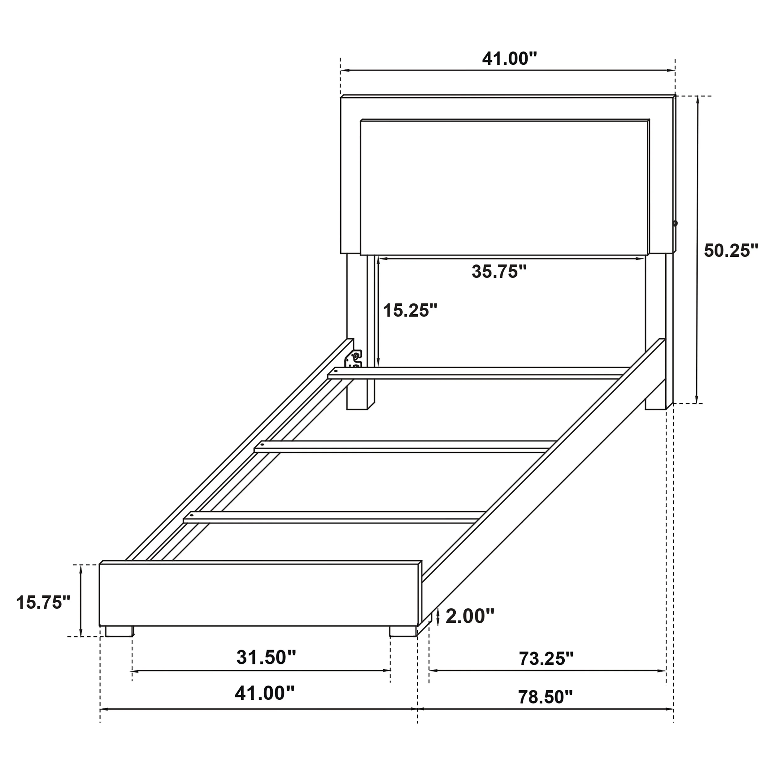 Marceline Panel Bed with LED Lighting - Image 59