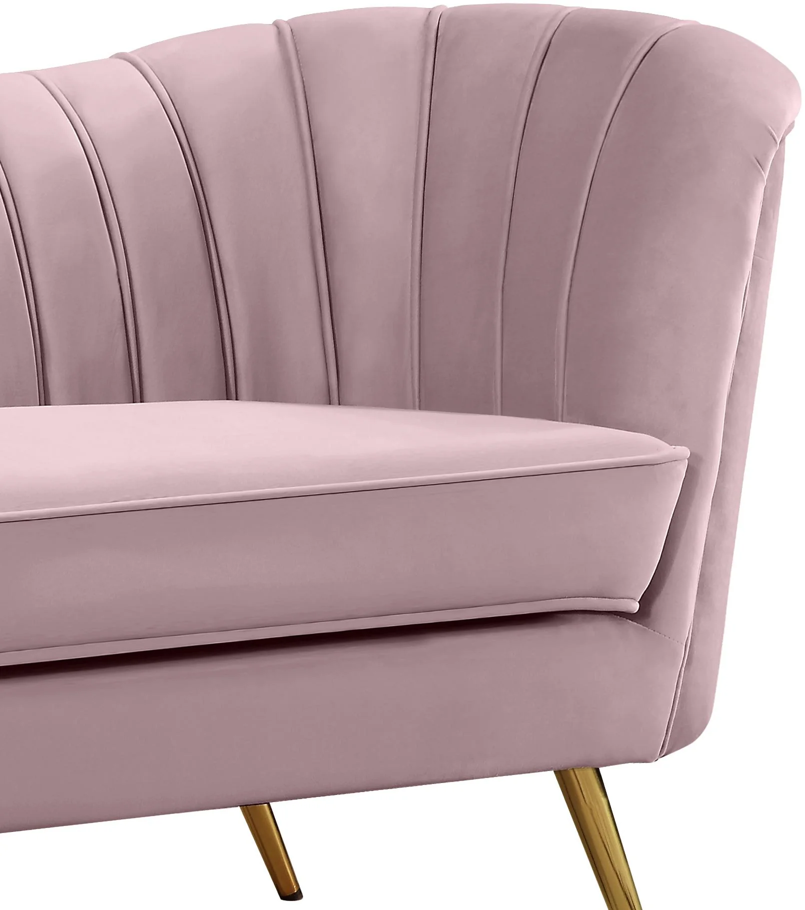 Margo Pink Velvet Loveseat - Image 4