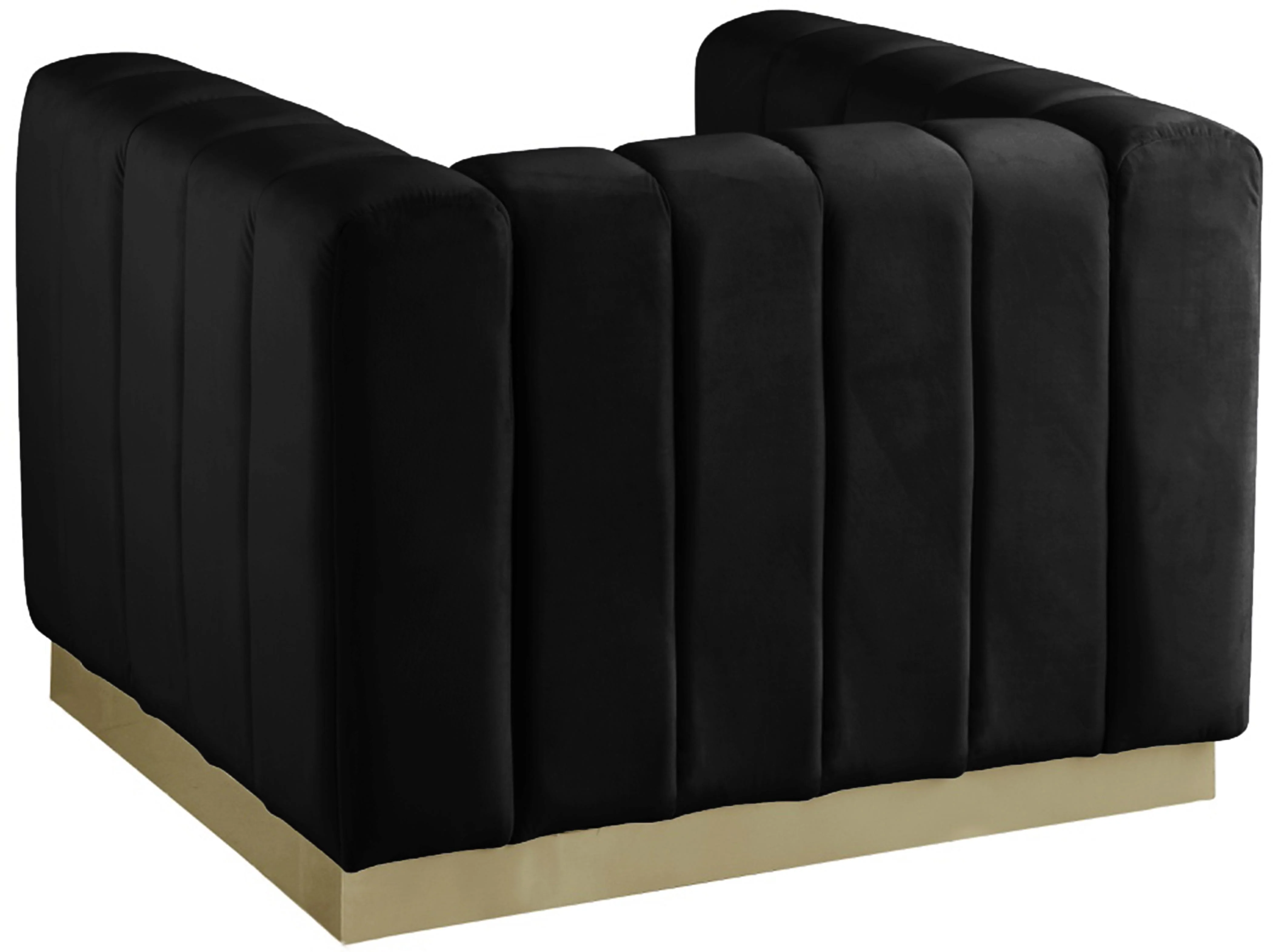 Marlon Black Velvet Chair - Image 3