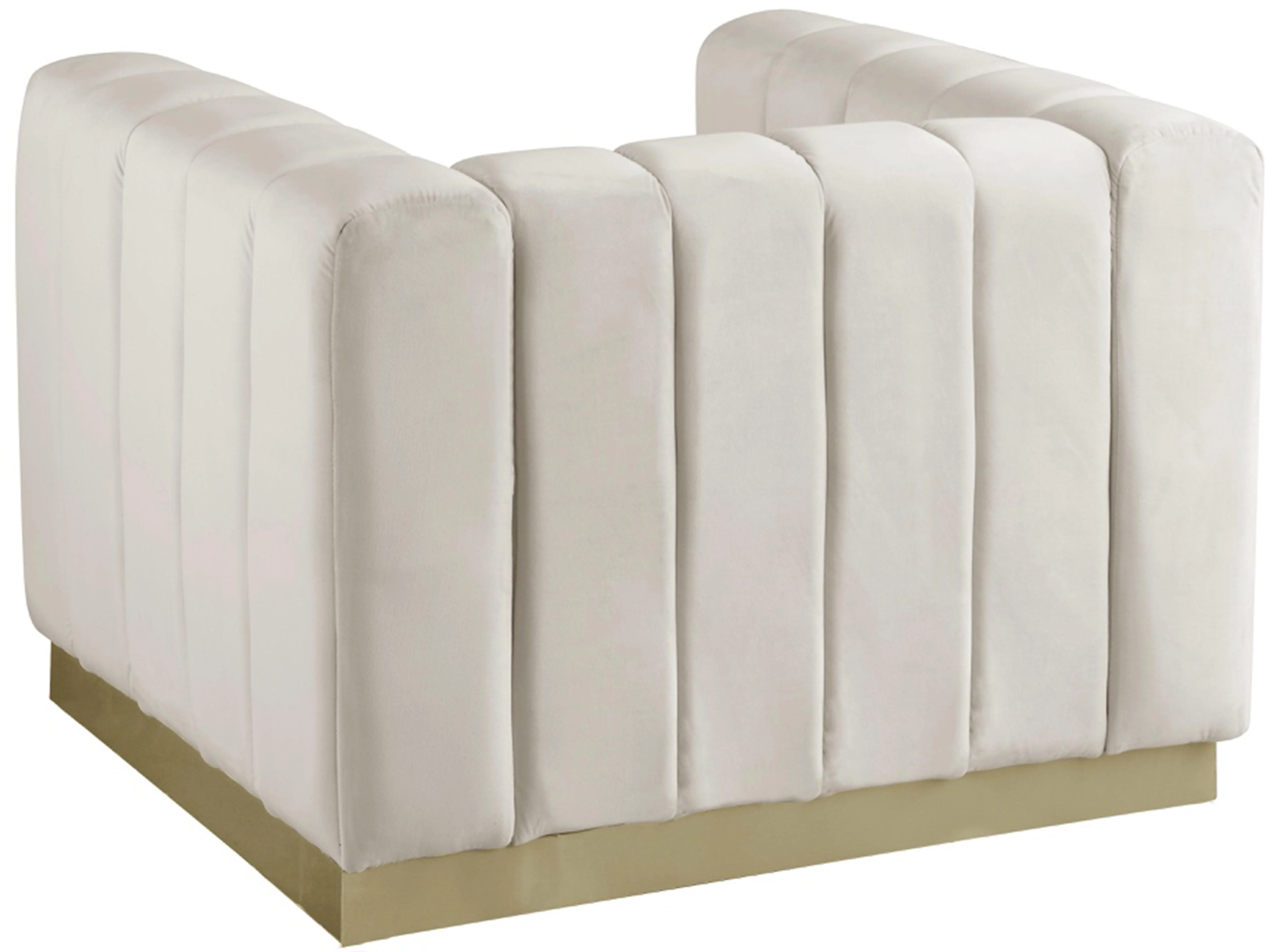 Marlon Cream Velvet Chair - Image 3