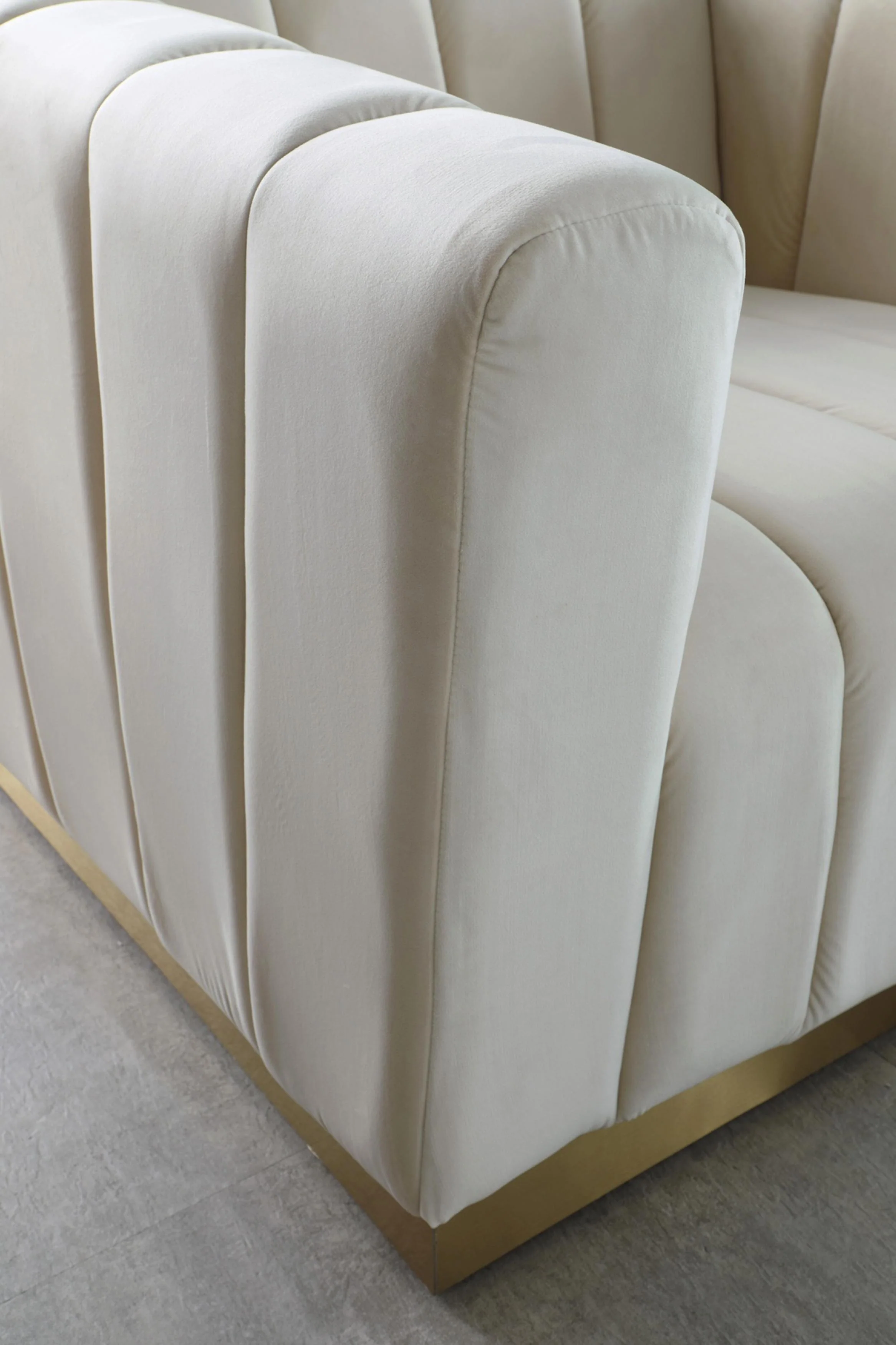 Marlon Cream Velvet Chair - Image 5