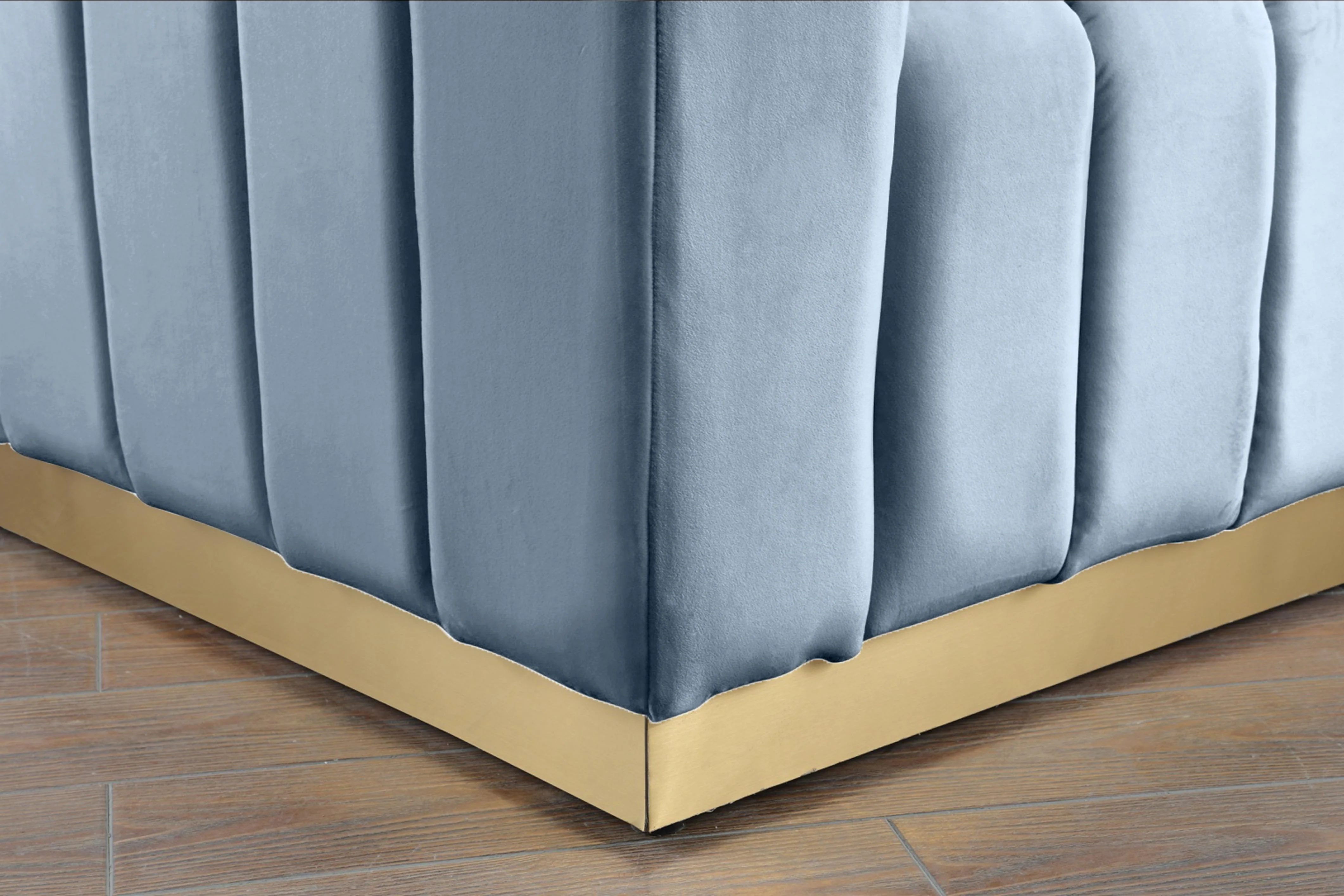 Marlon Sky Blue Velvet Sofa - Image 6