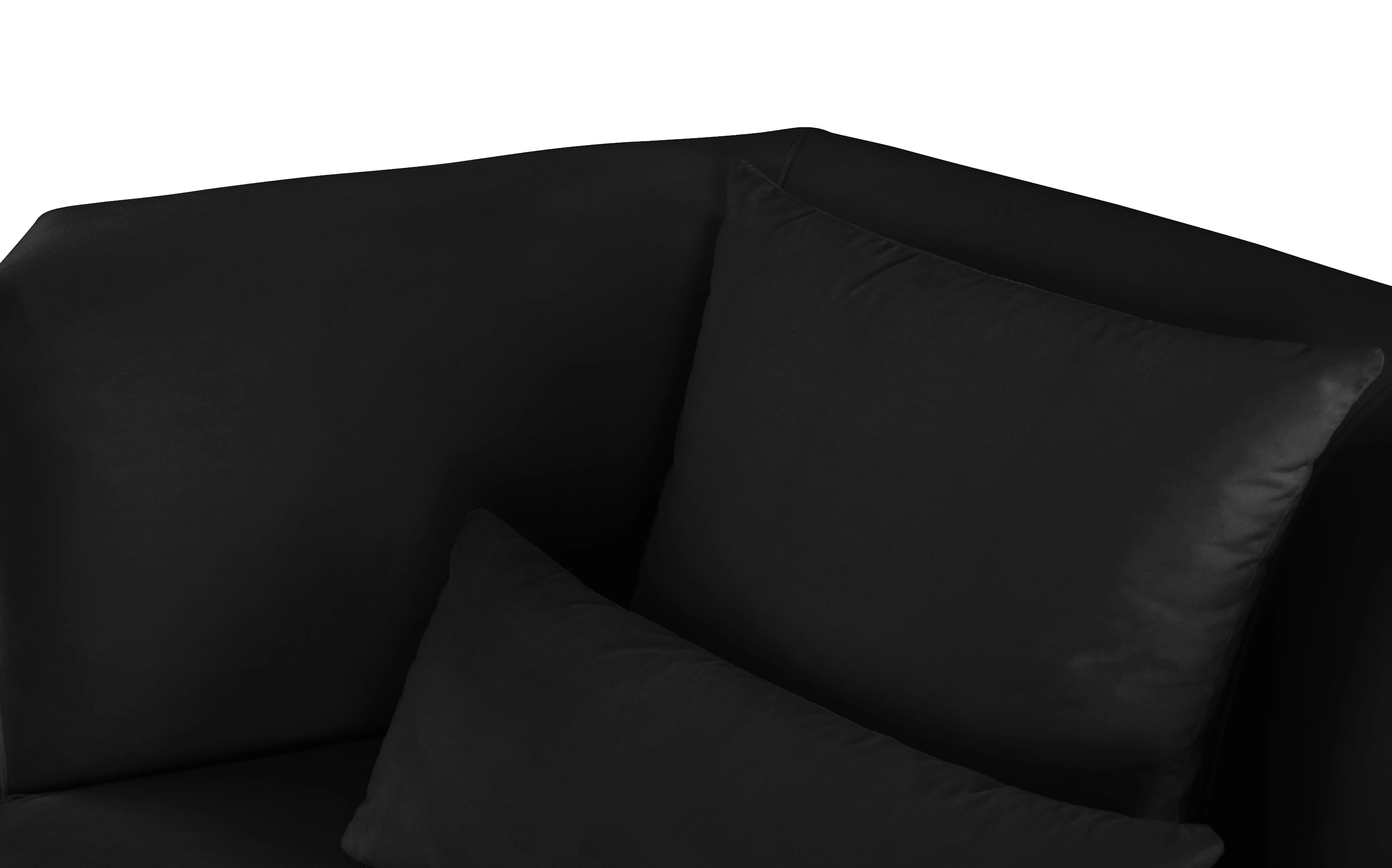 Marquis Black Velvet Sofa - Image 5