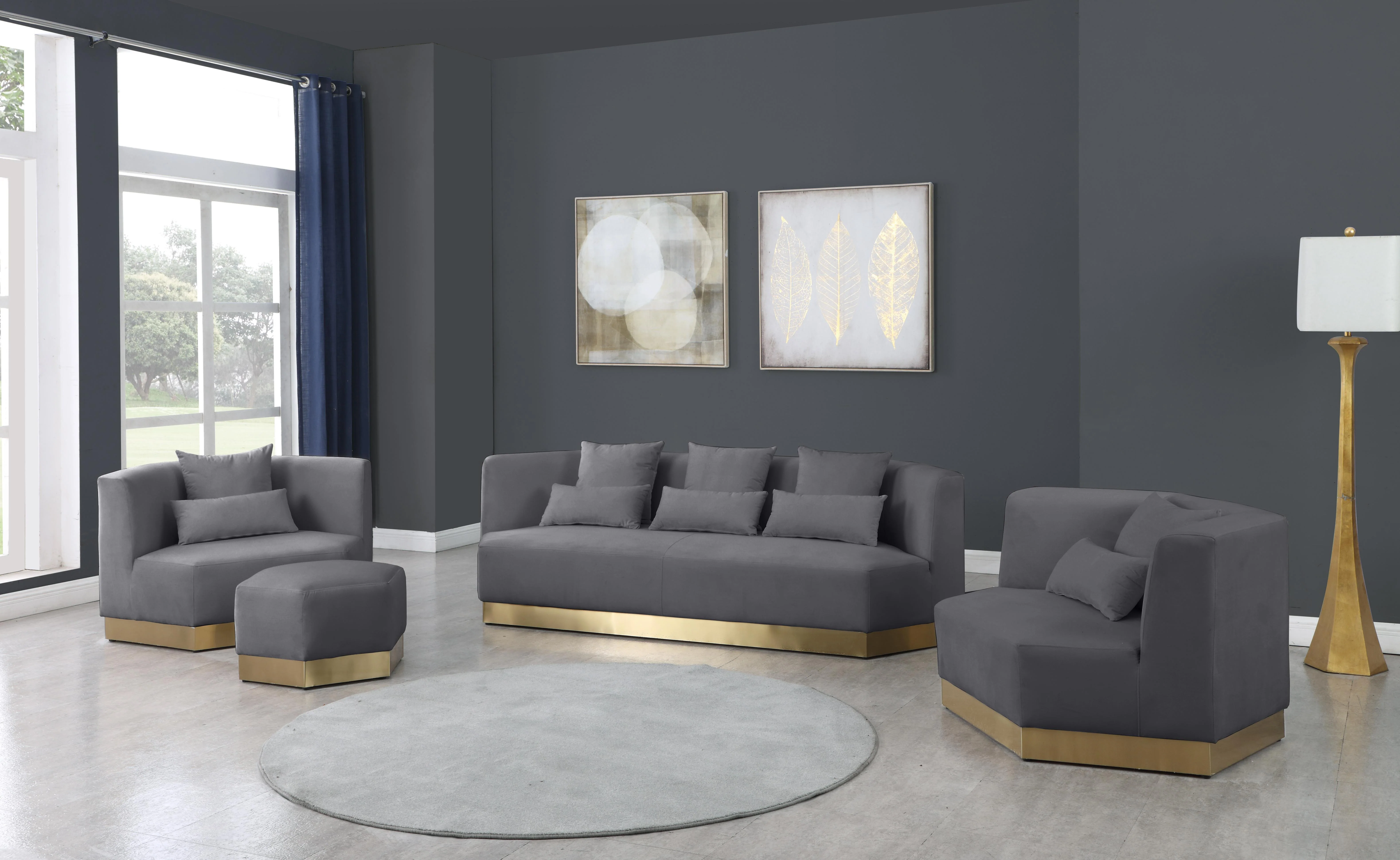 Marquis Grey Velvet Chair - Image 8