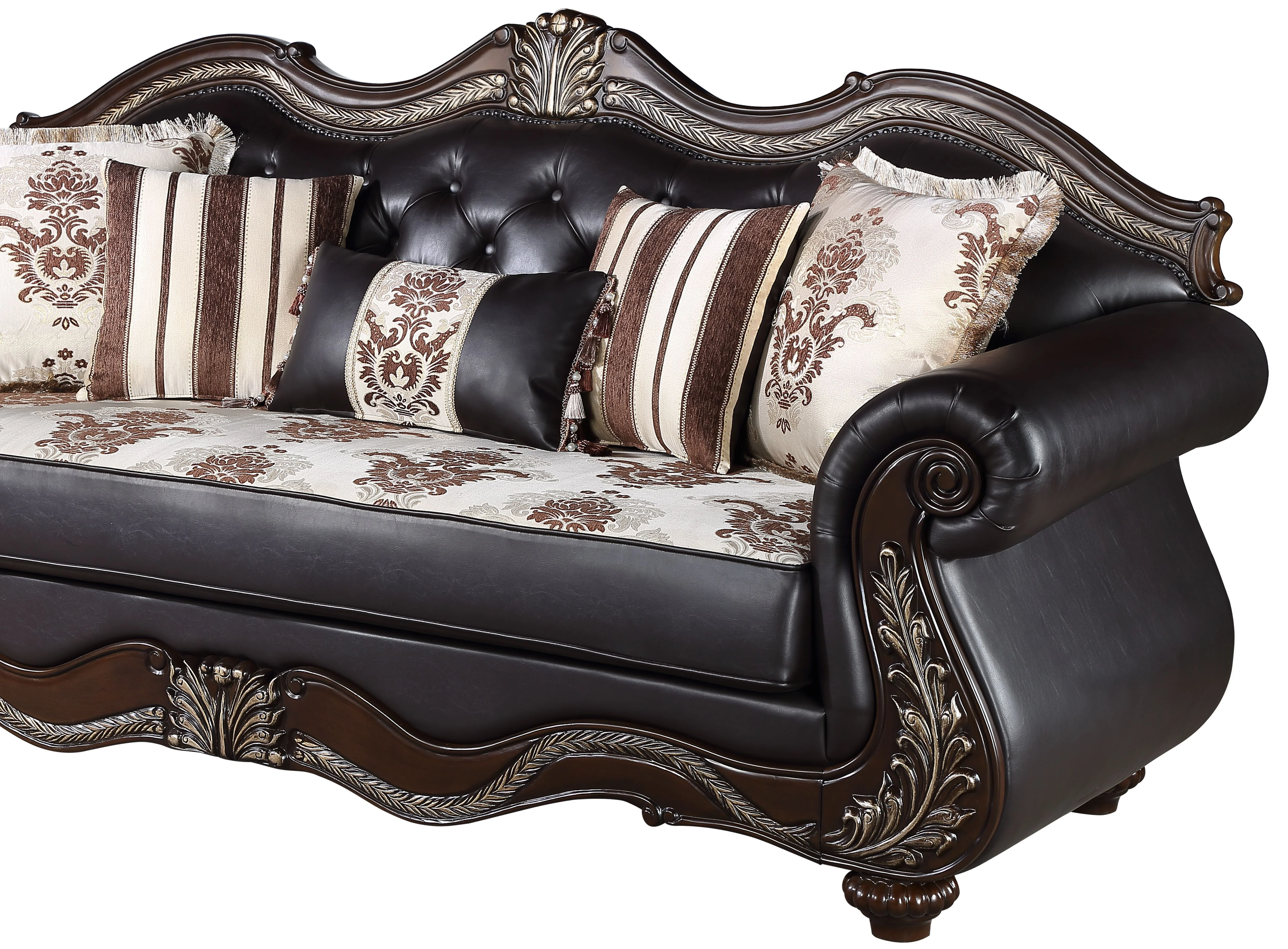 Maximus Sofa Frame, Seat Cushions, Arms, Legs & 5 Pillows - Image 4