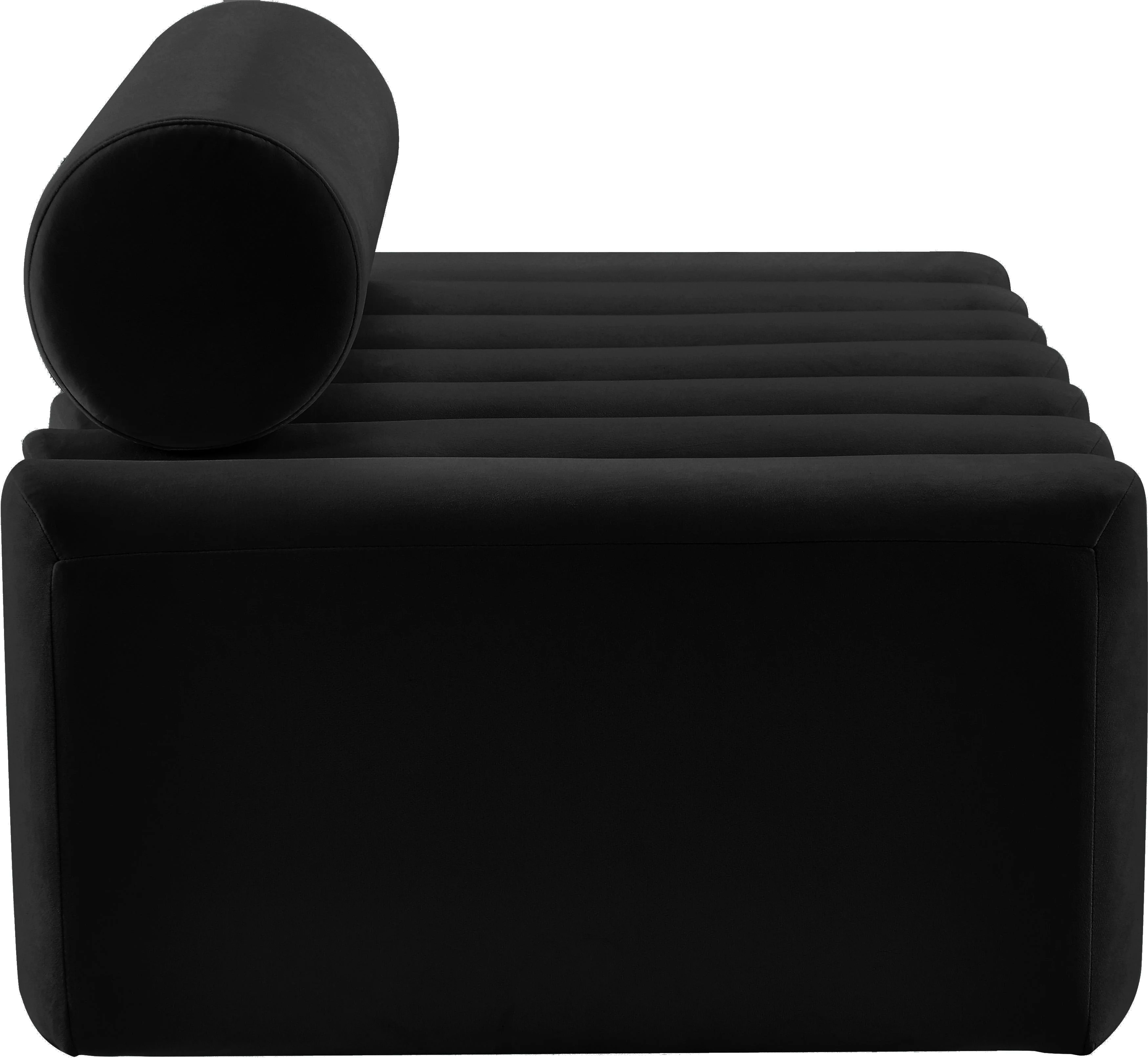 Melody Black Velvet Loveseat - Image 4