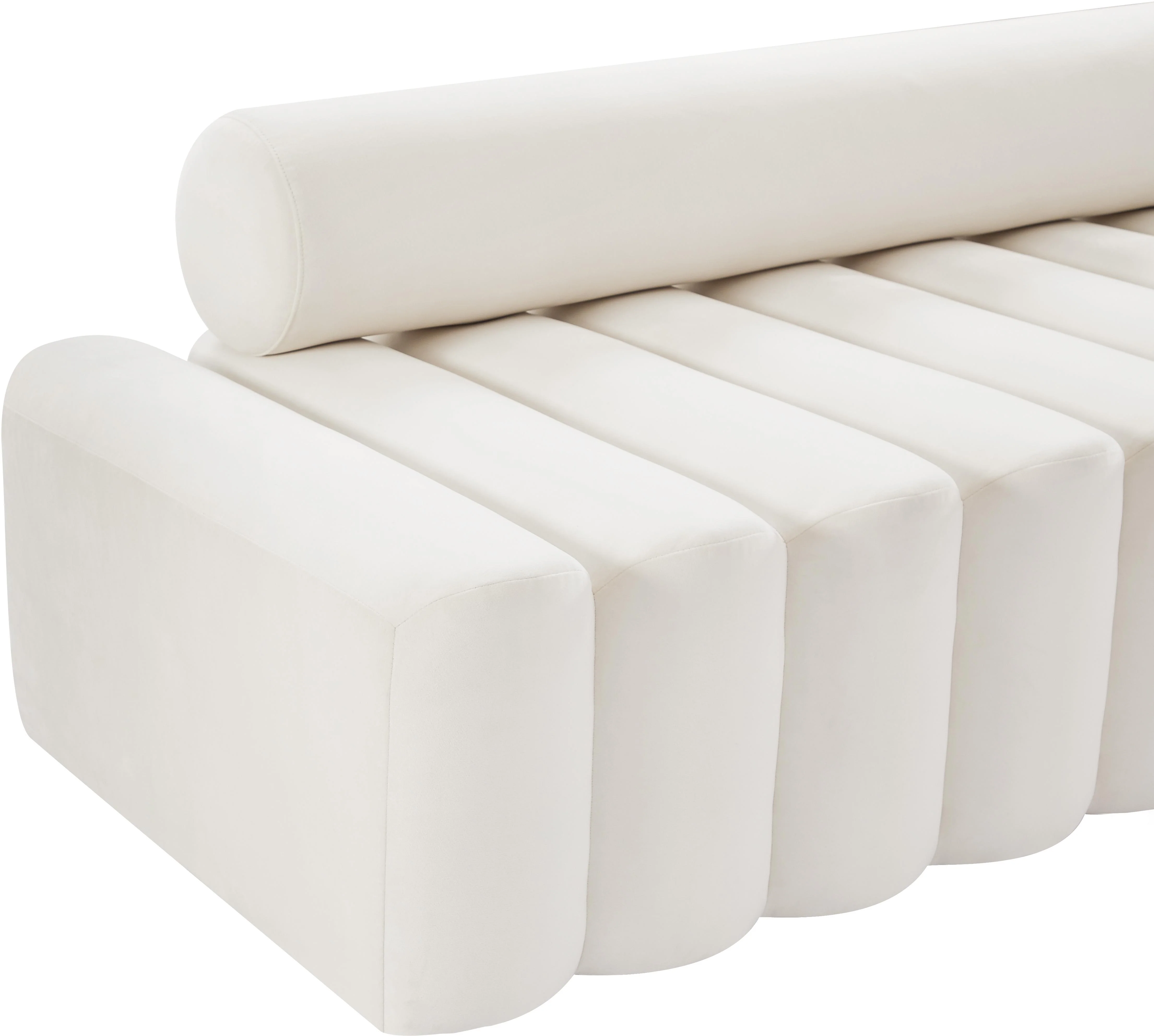 Melody Cream Velvet Loveseat - Image 6