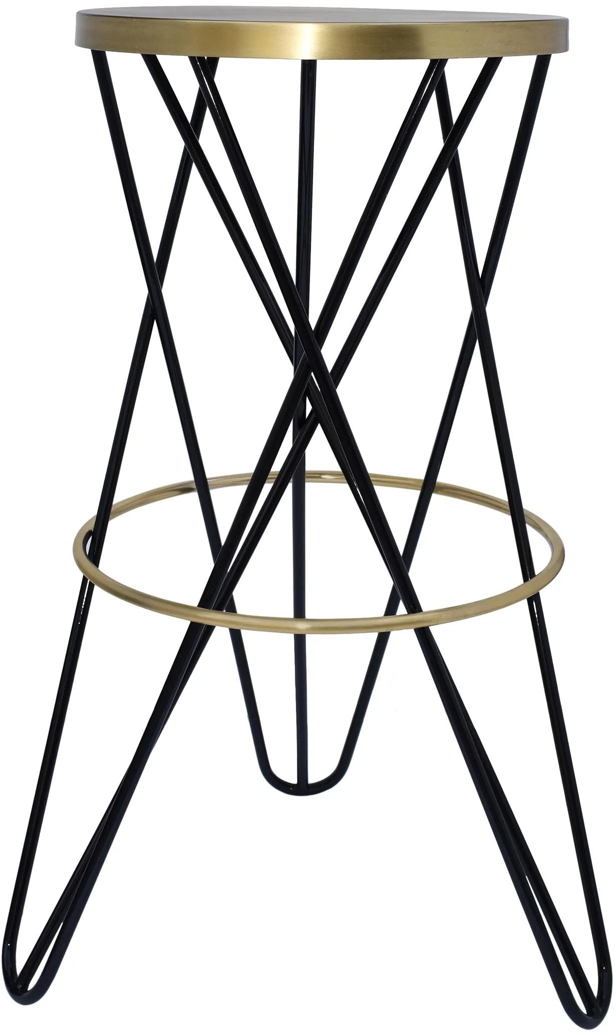 Mercury Black / Gold Bar Stool - Image 3