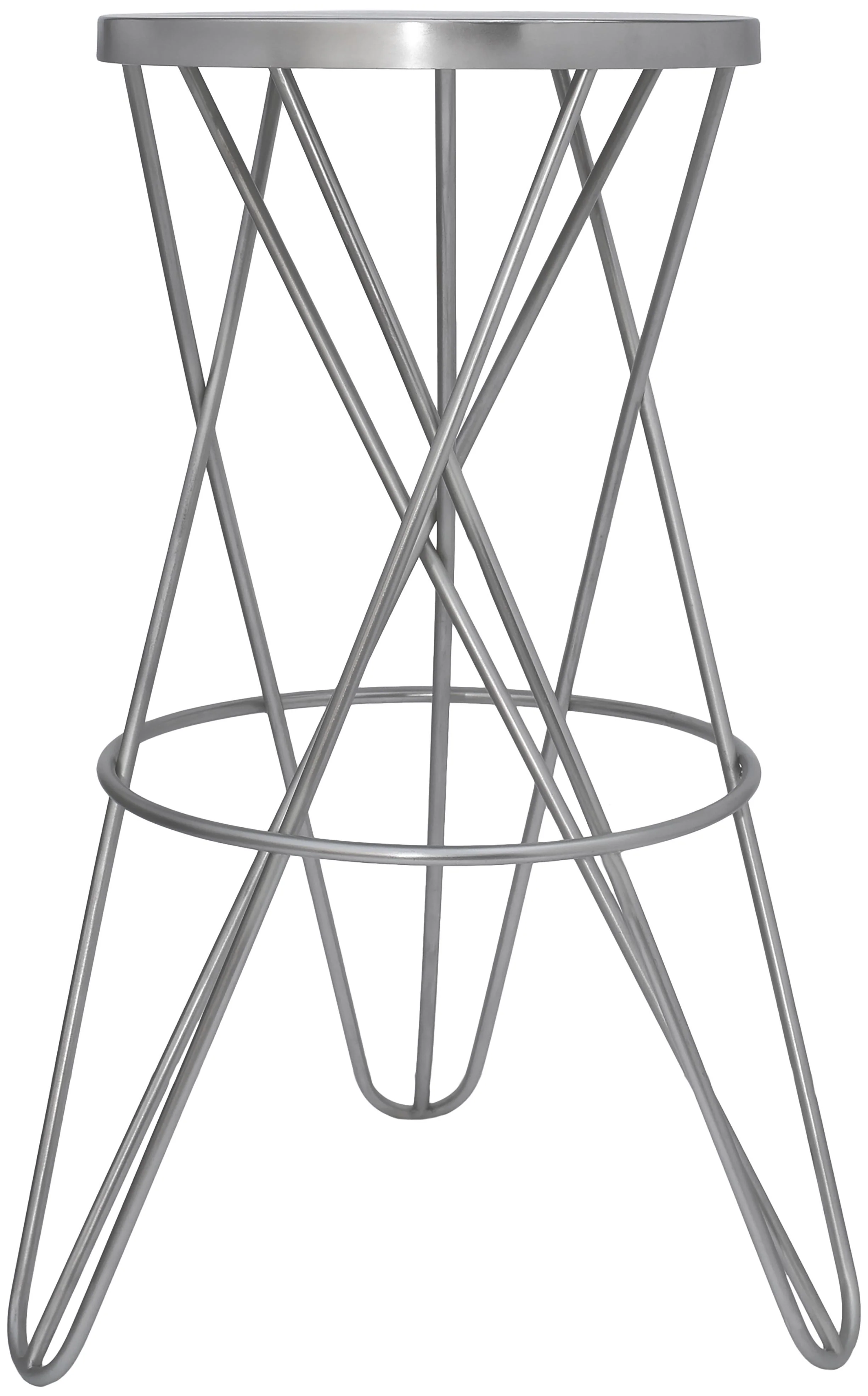 Mercury Silver Bar Stool - Image 3