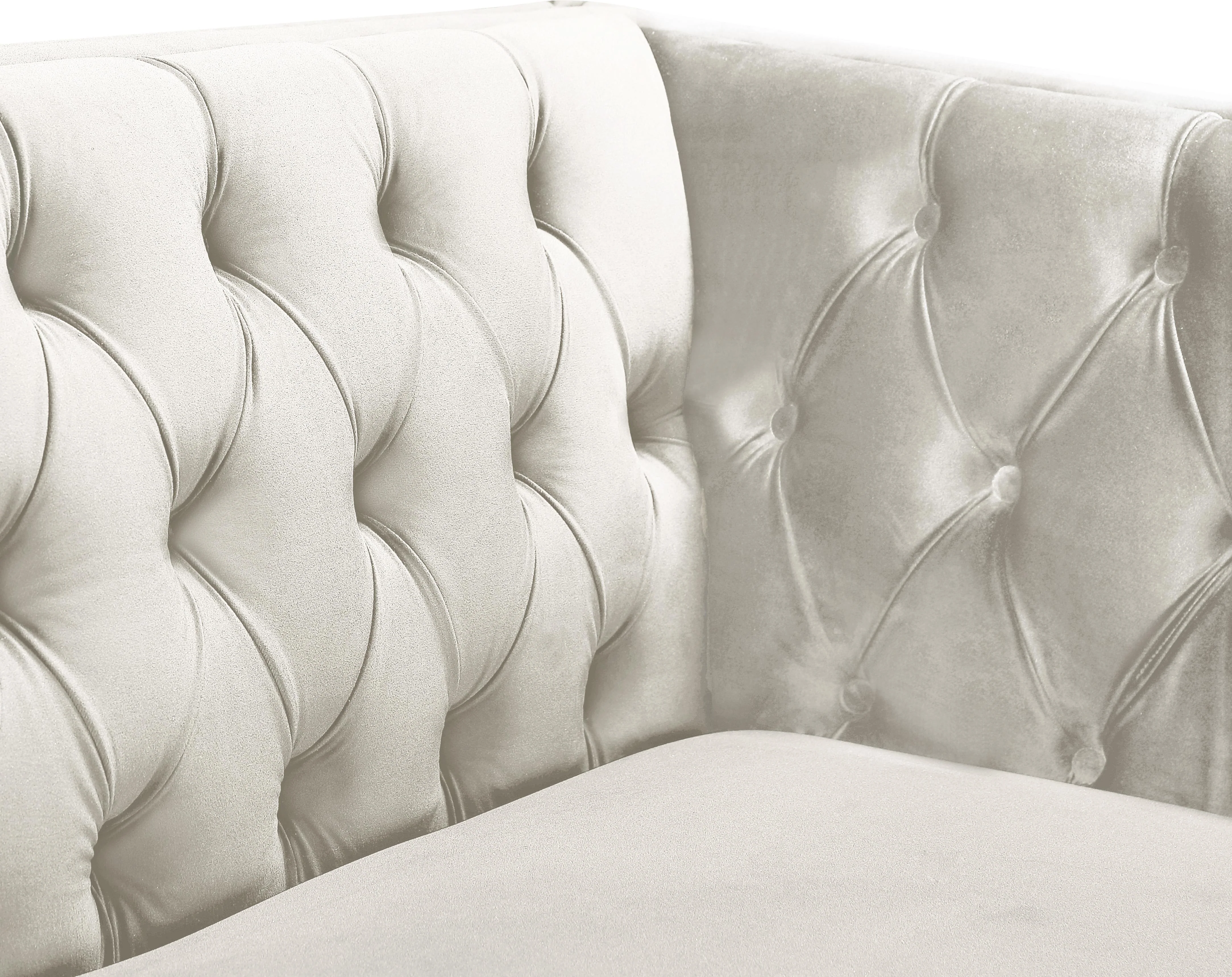 Michelle Cream Velvet Sofa - Image 7