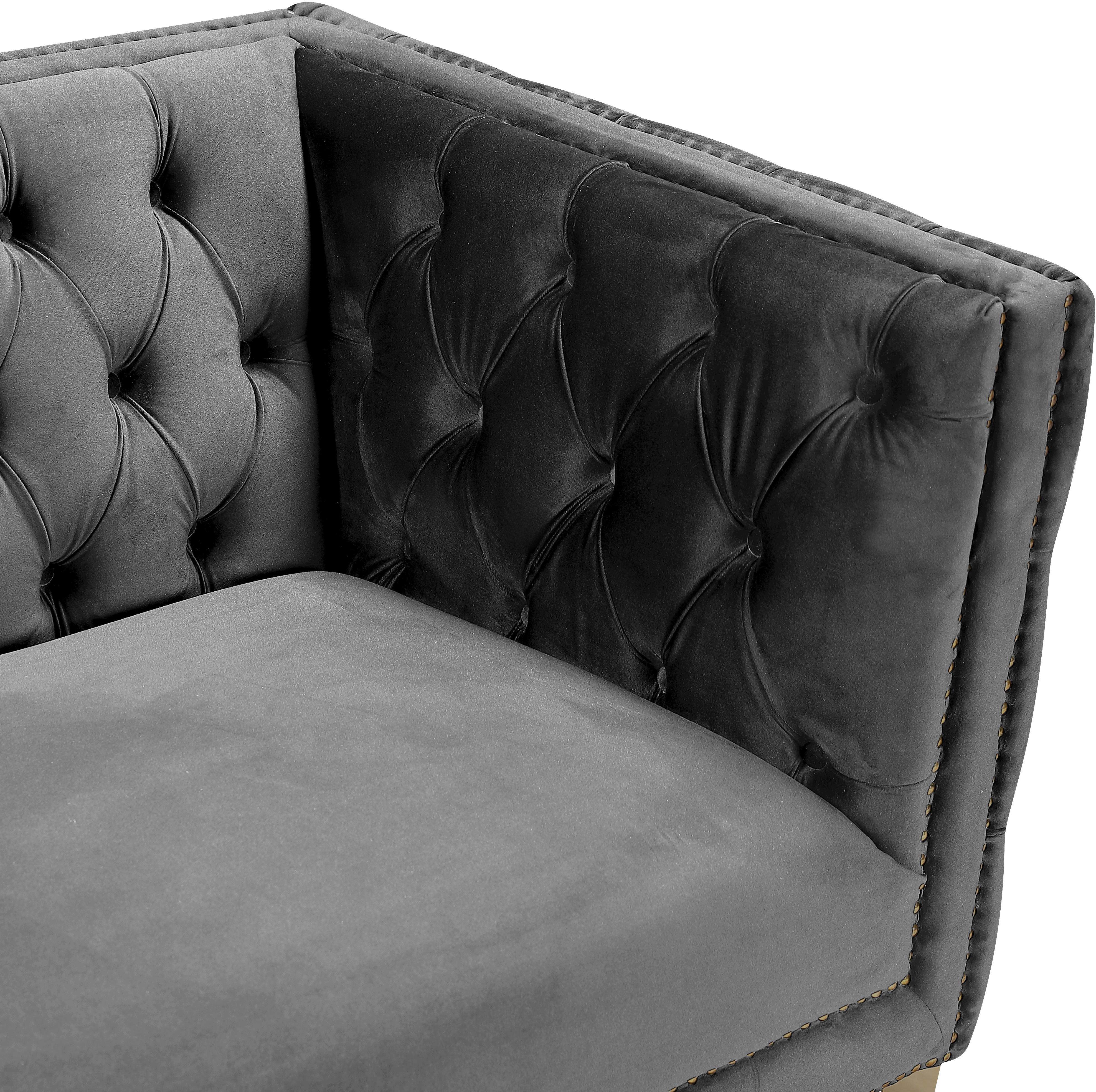 Michelle Grey Velvet Sofa - Image 6