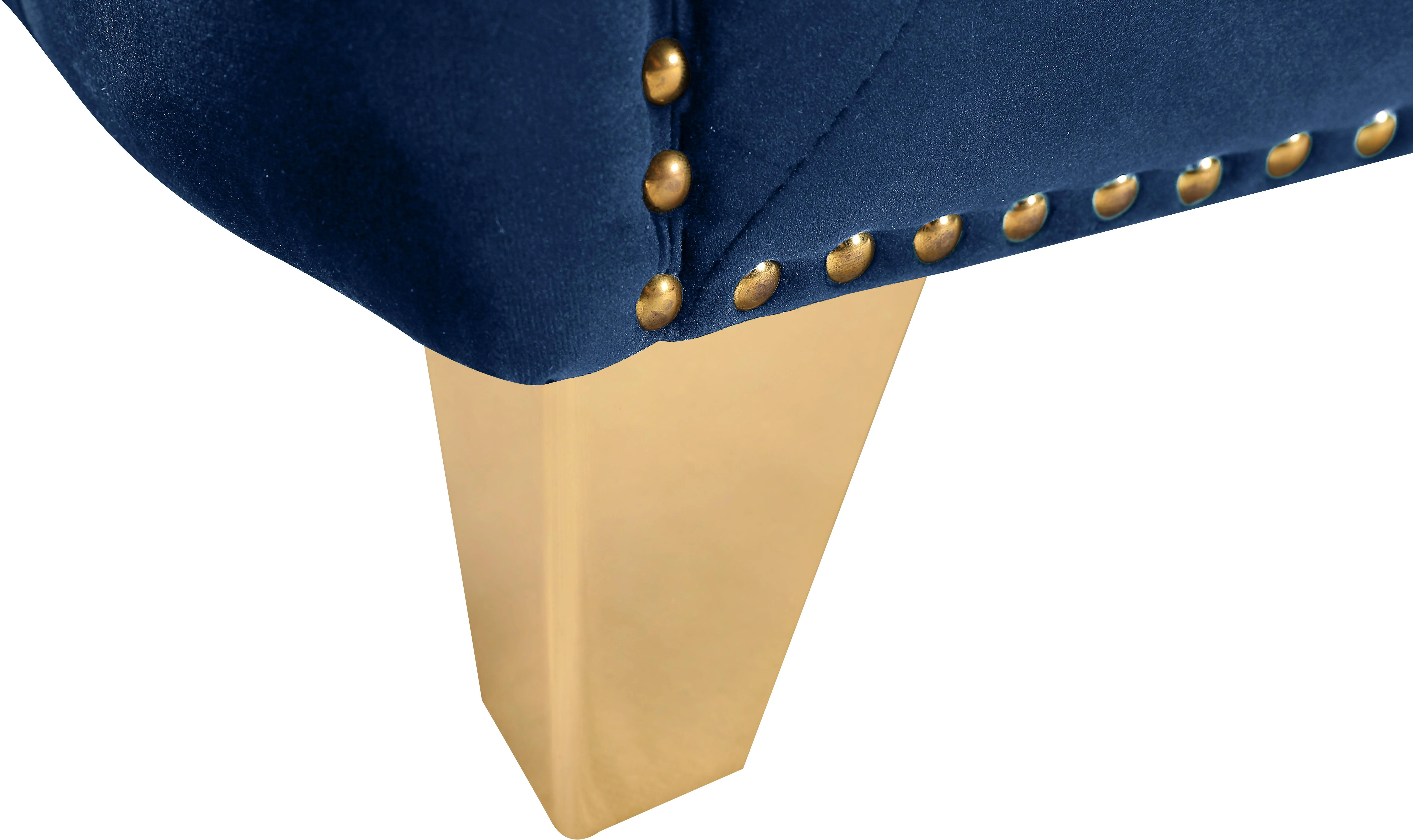 Michelle Navy Velvet Chair - Image 5
