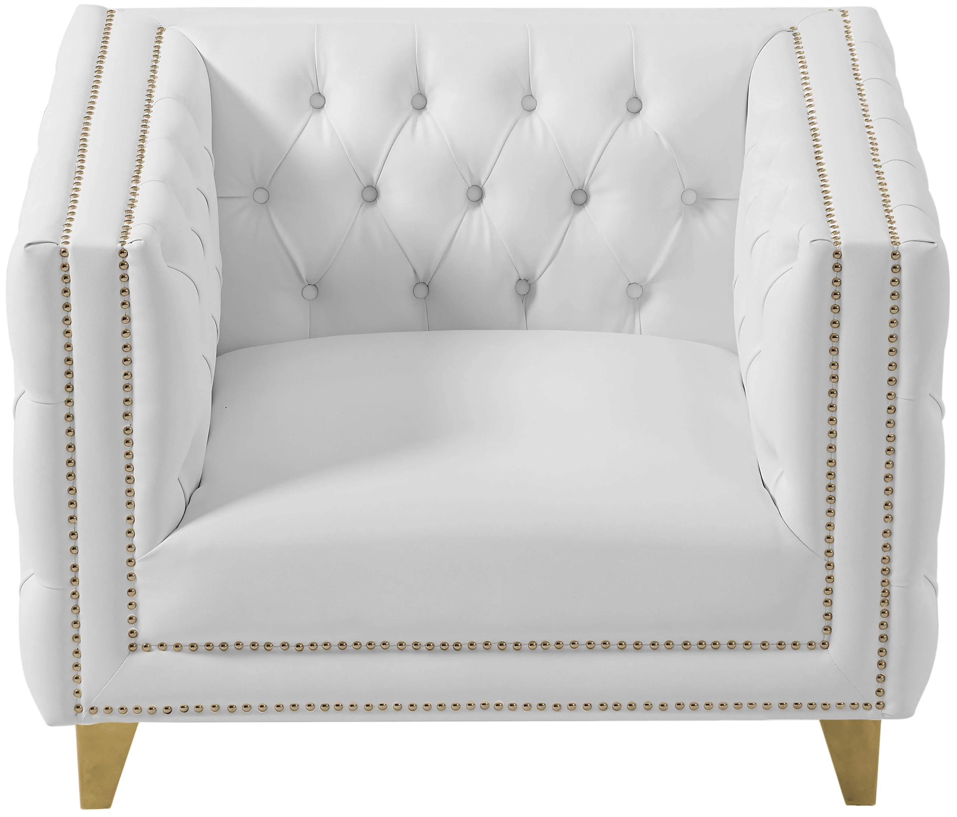Michelle White Faux Leather Chair - Image 5