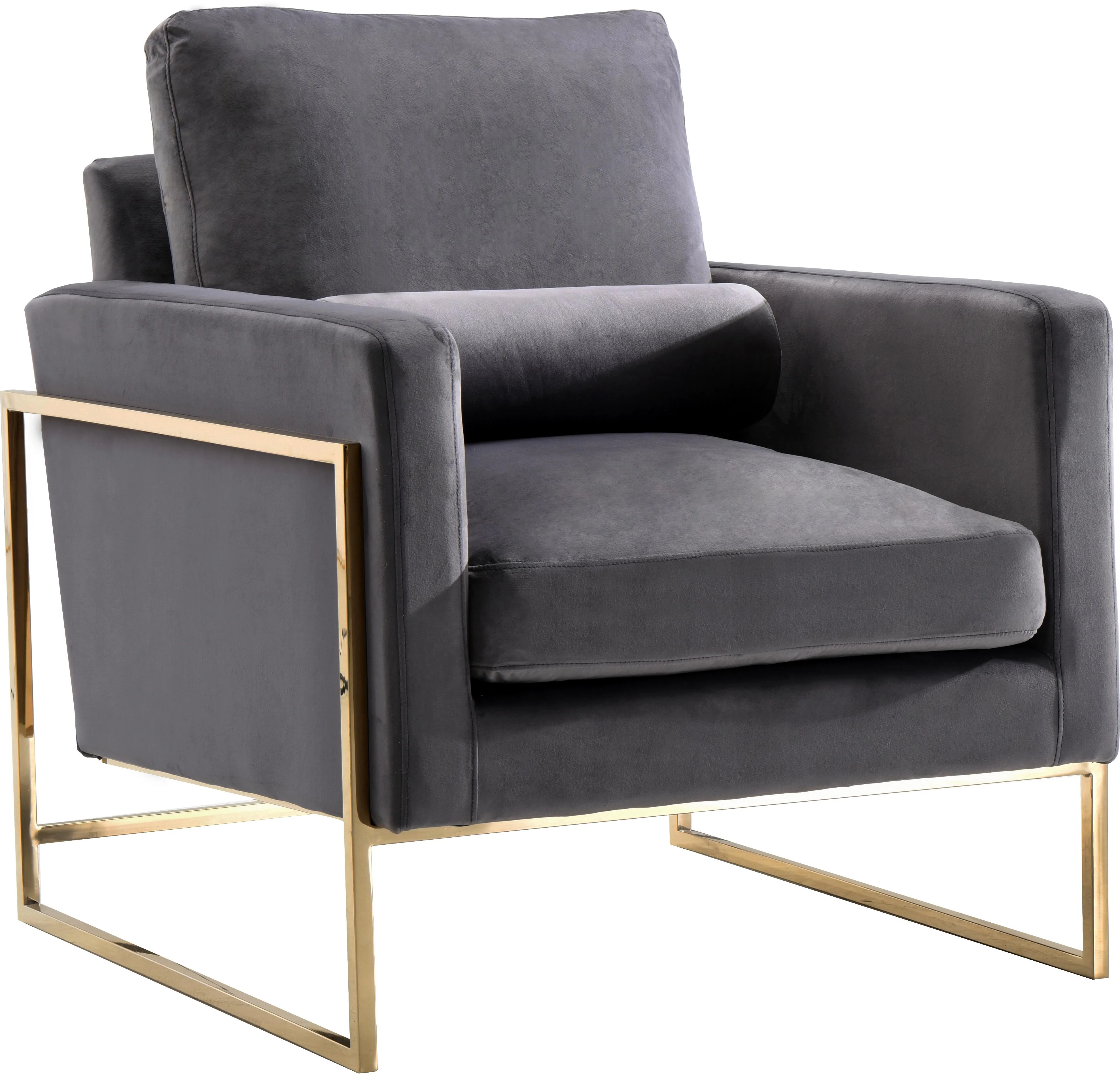 Mila Grey Velvet Chair