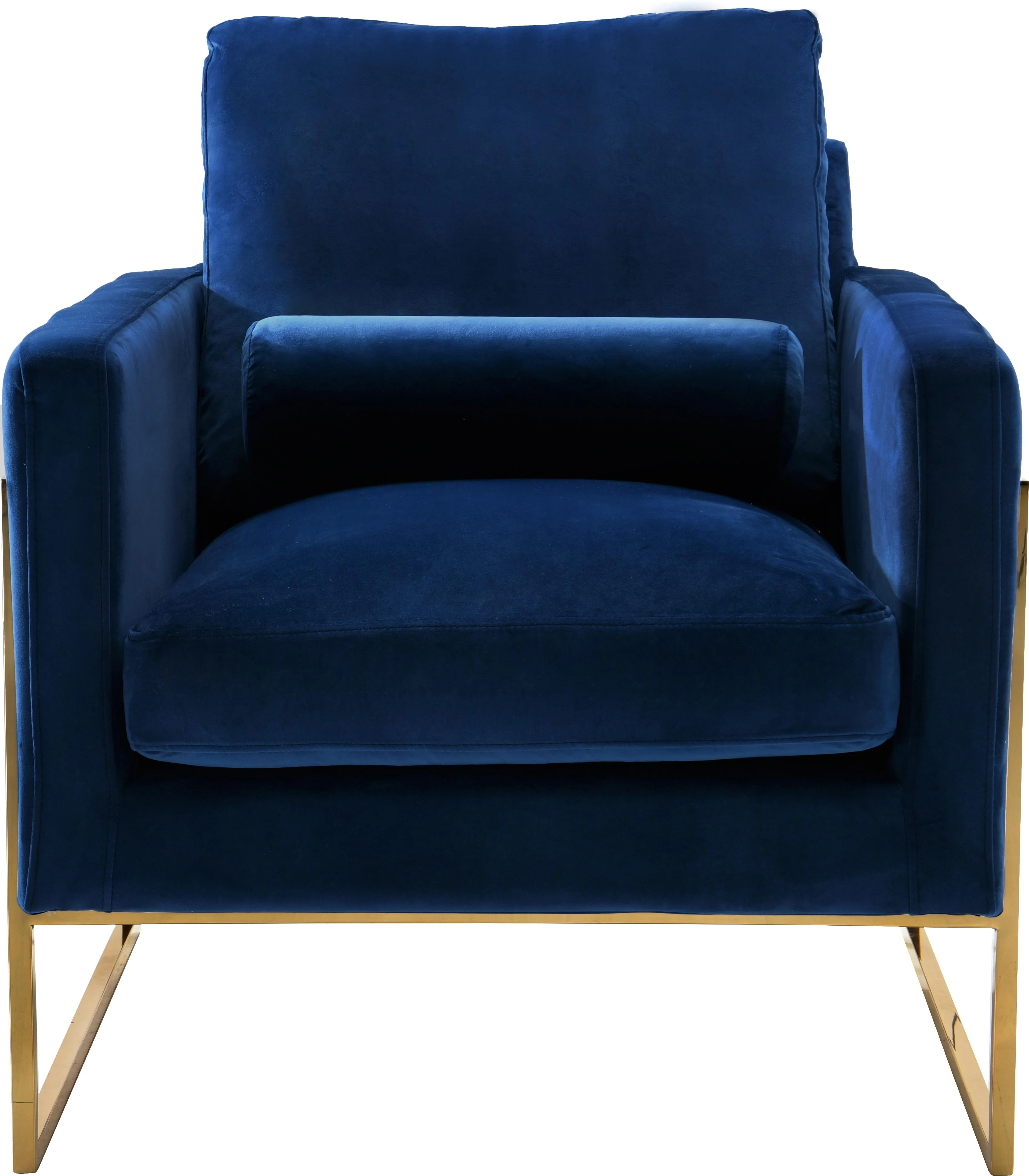 Mila Navy Velvet Chair - Image 2