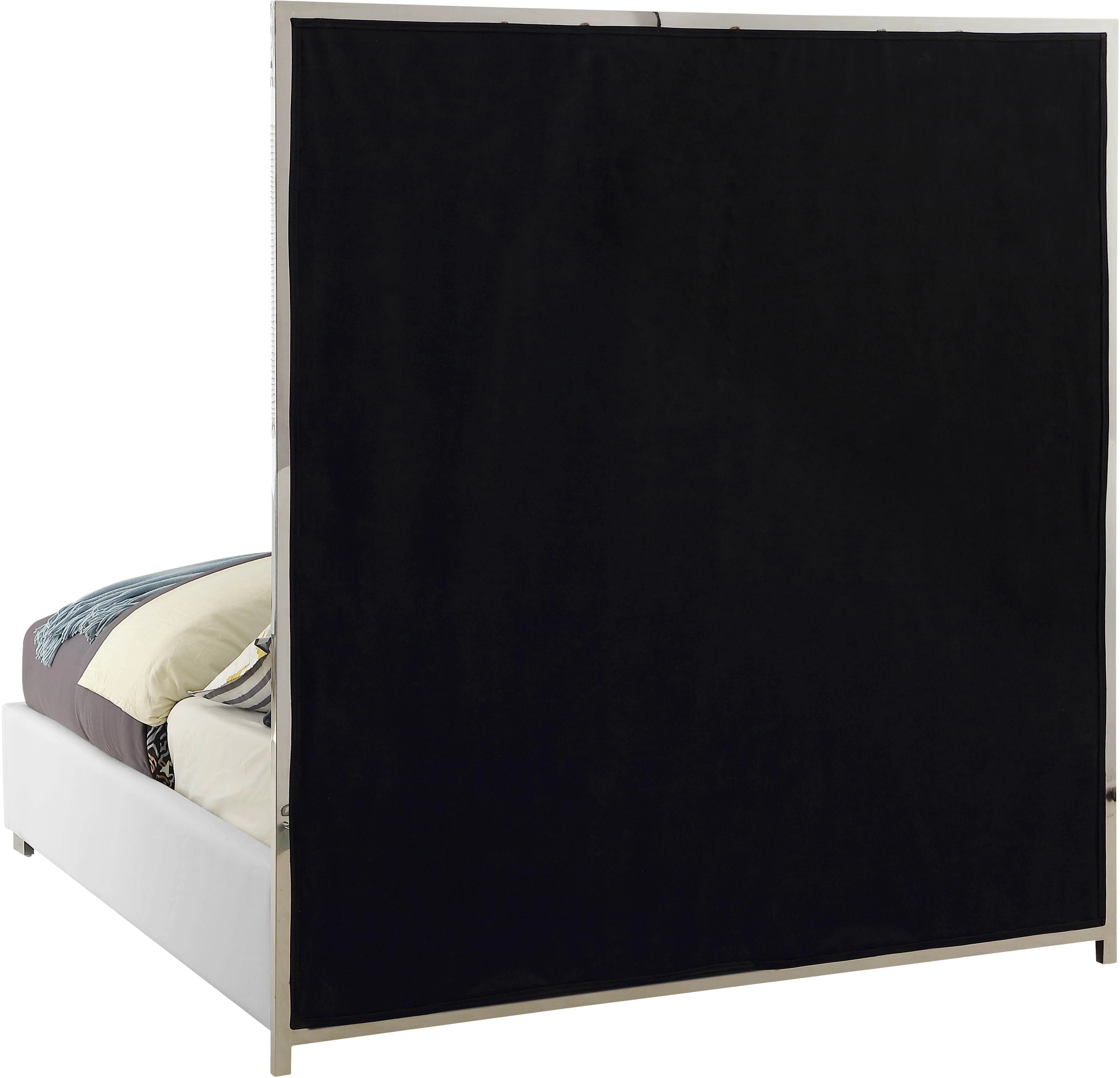 Milan White Faux Leather King Bed - Image 3