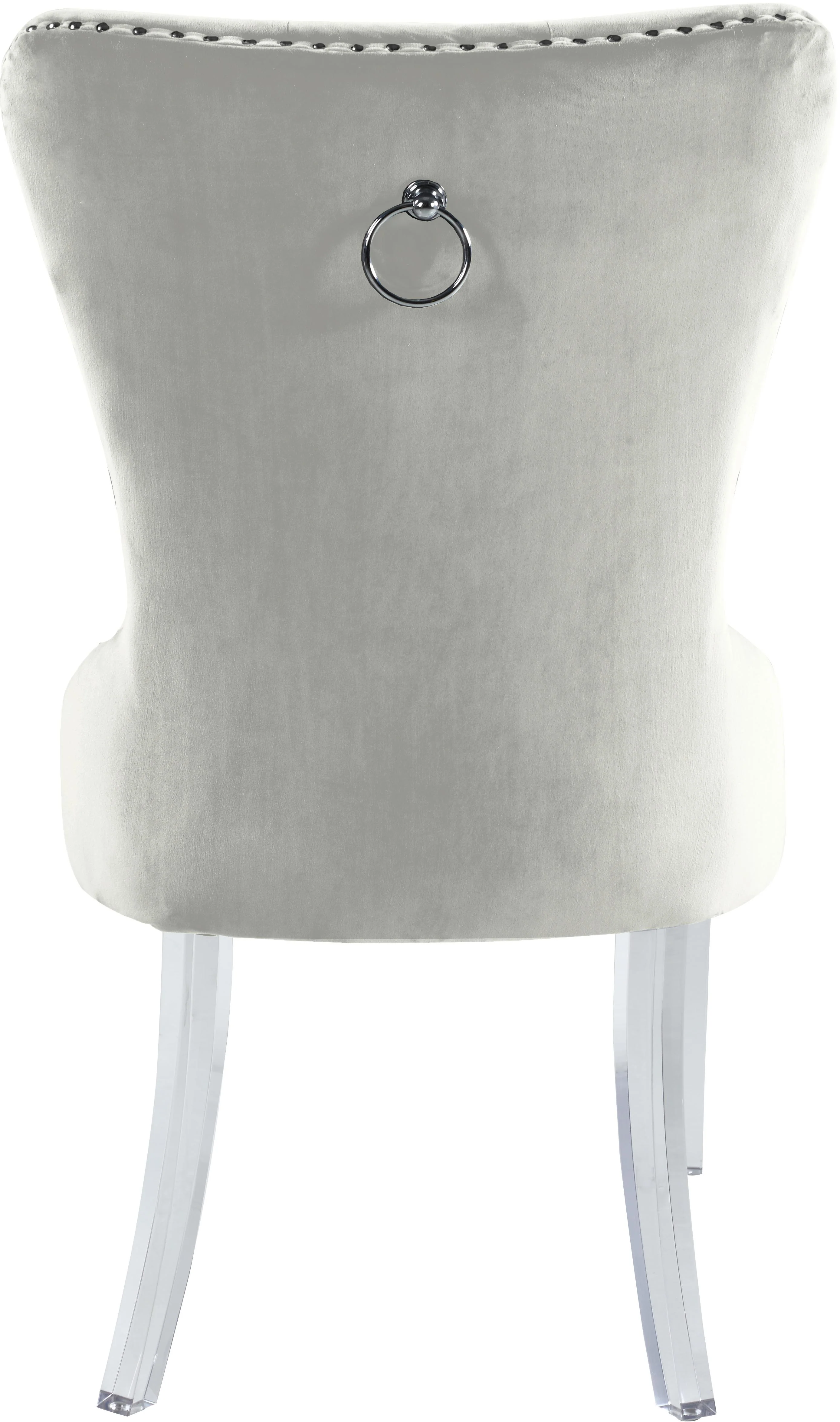 Miley Cream Velvet Dining Chair - Image 2