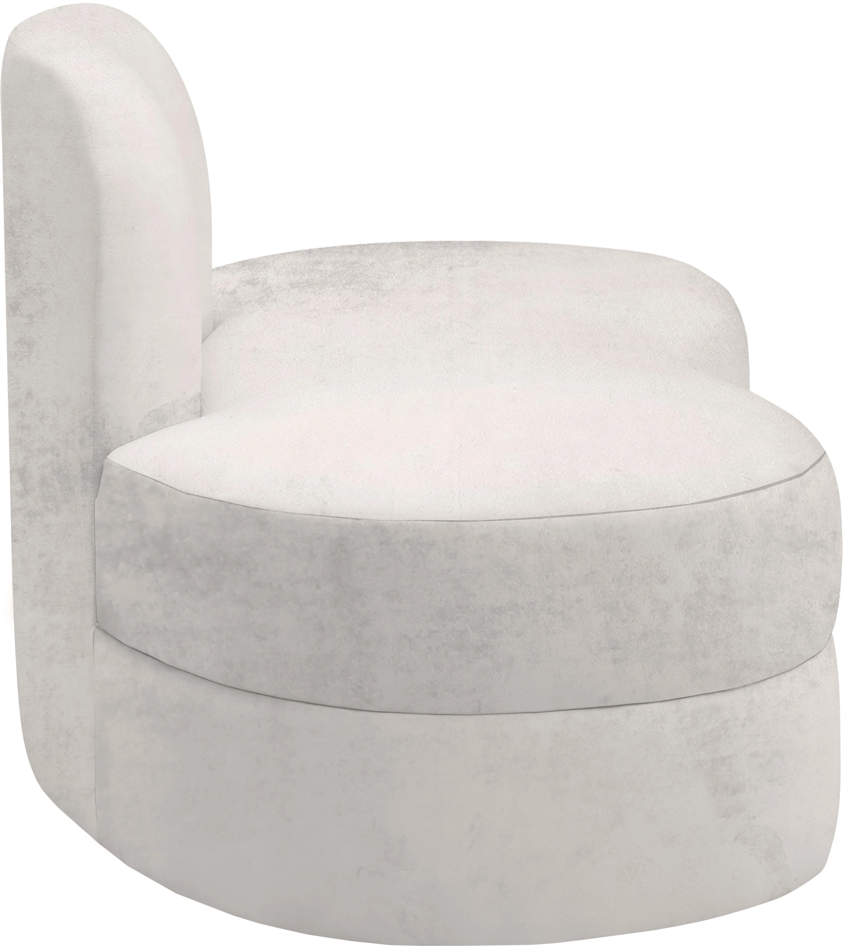 Mitzy Cream Velvet Loveseat - Image 4