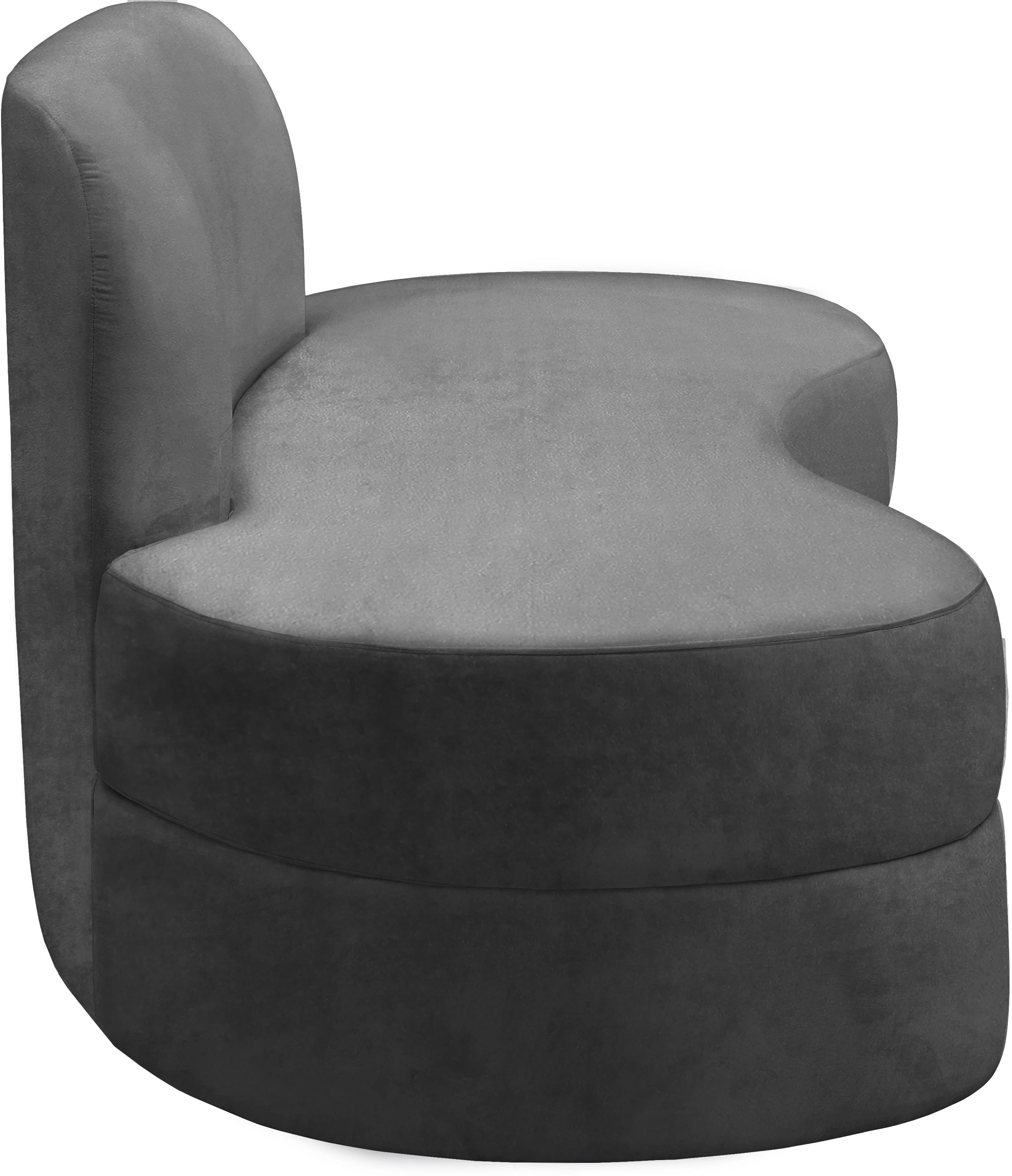 Mitzy Grey Velvet Sofa - Image 4