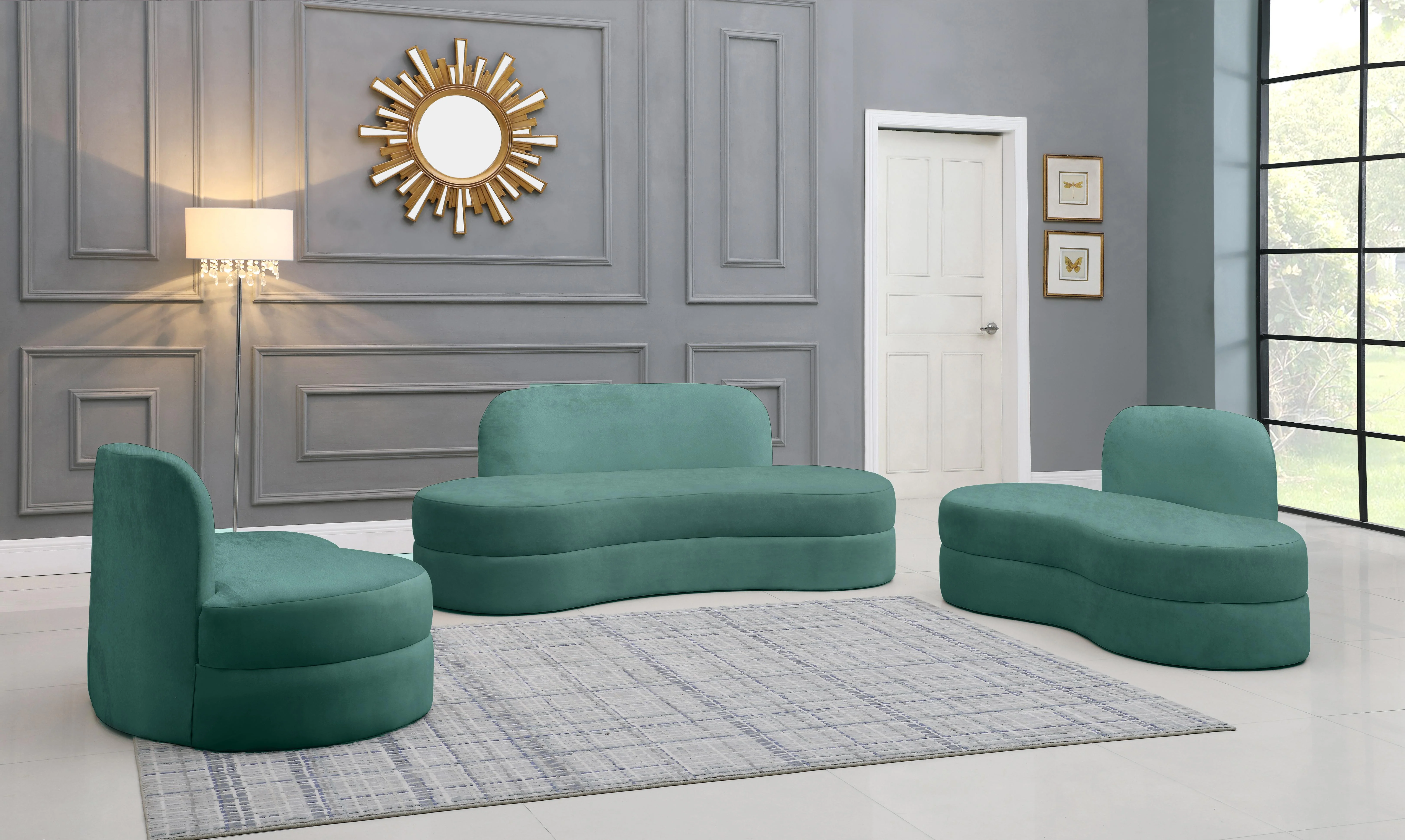 Mitzy Mint Velvet Chair - Image 6