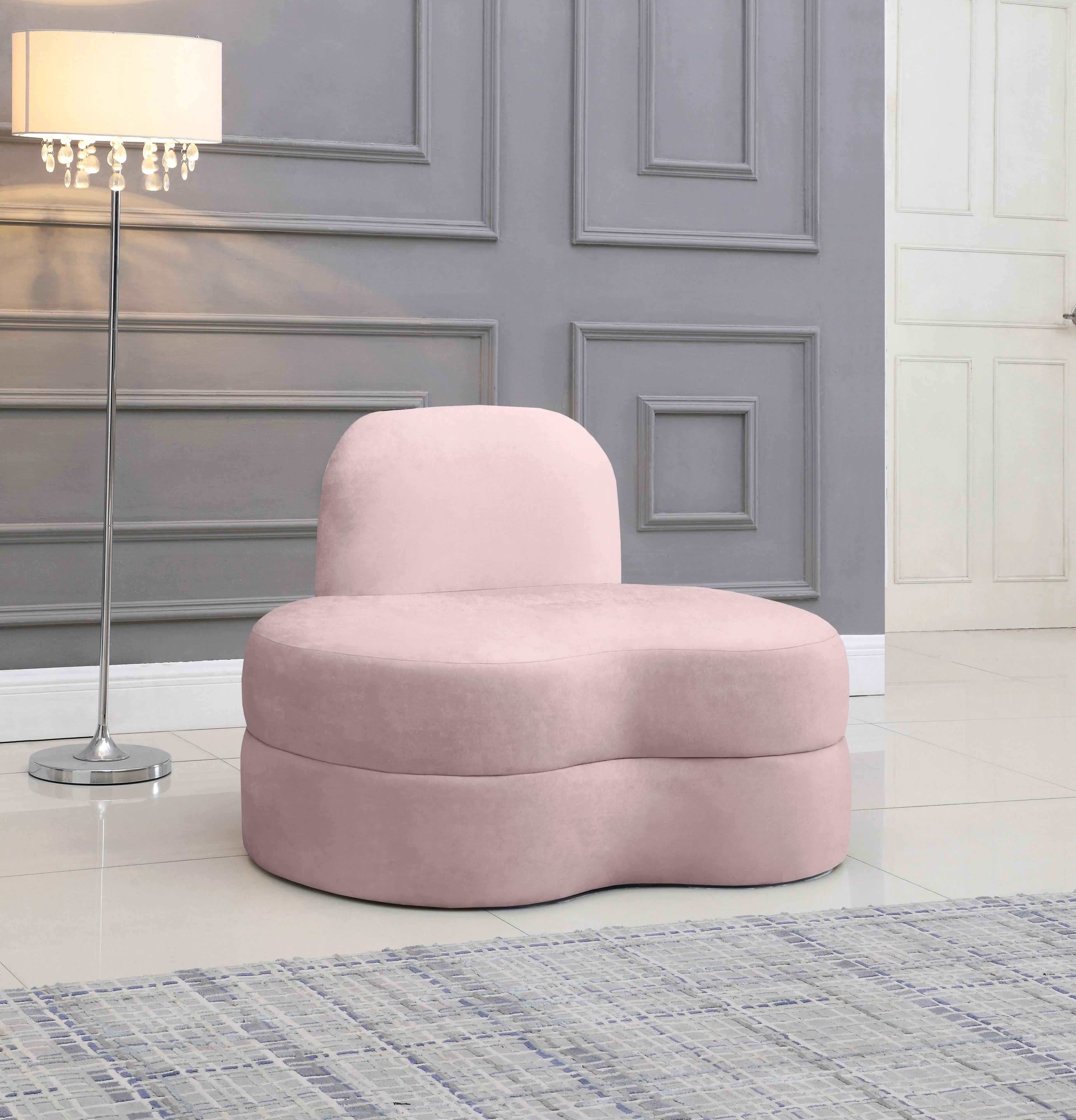 Mitzy Pink Velvet Chair - Image 2