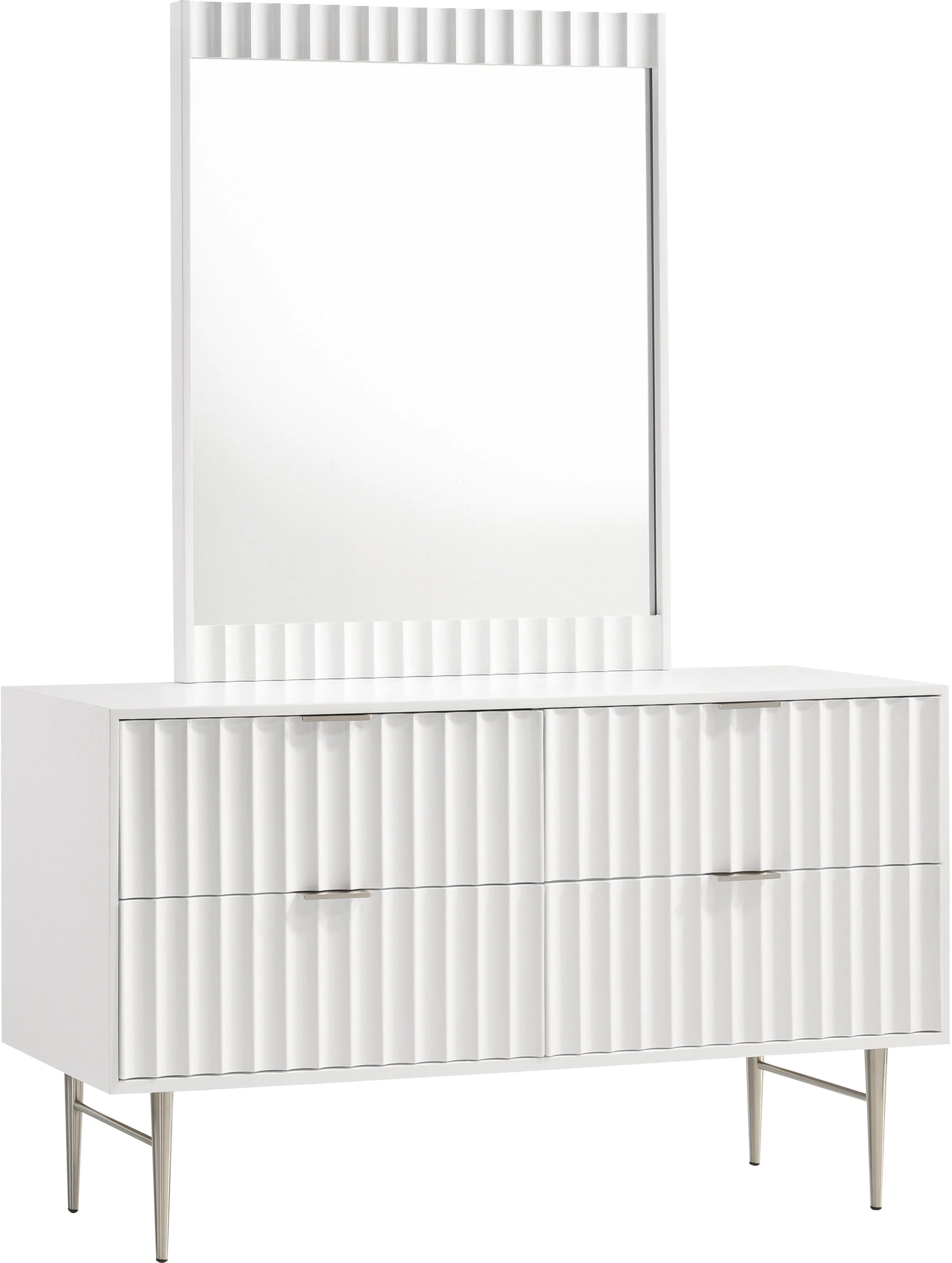 Modernist White Gloss Dresser - Image 13