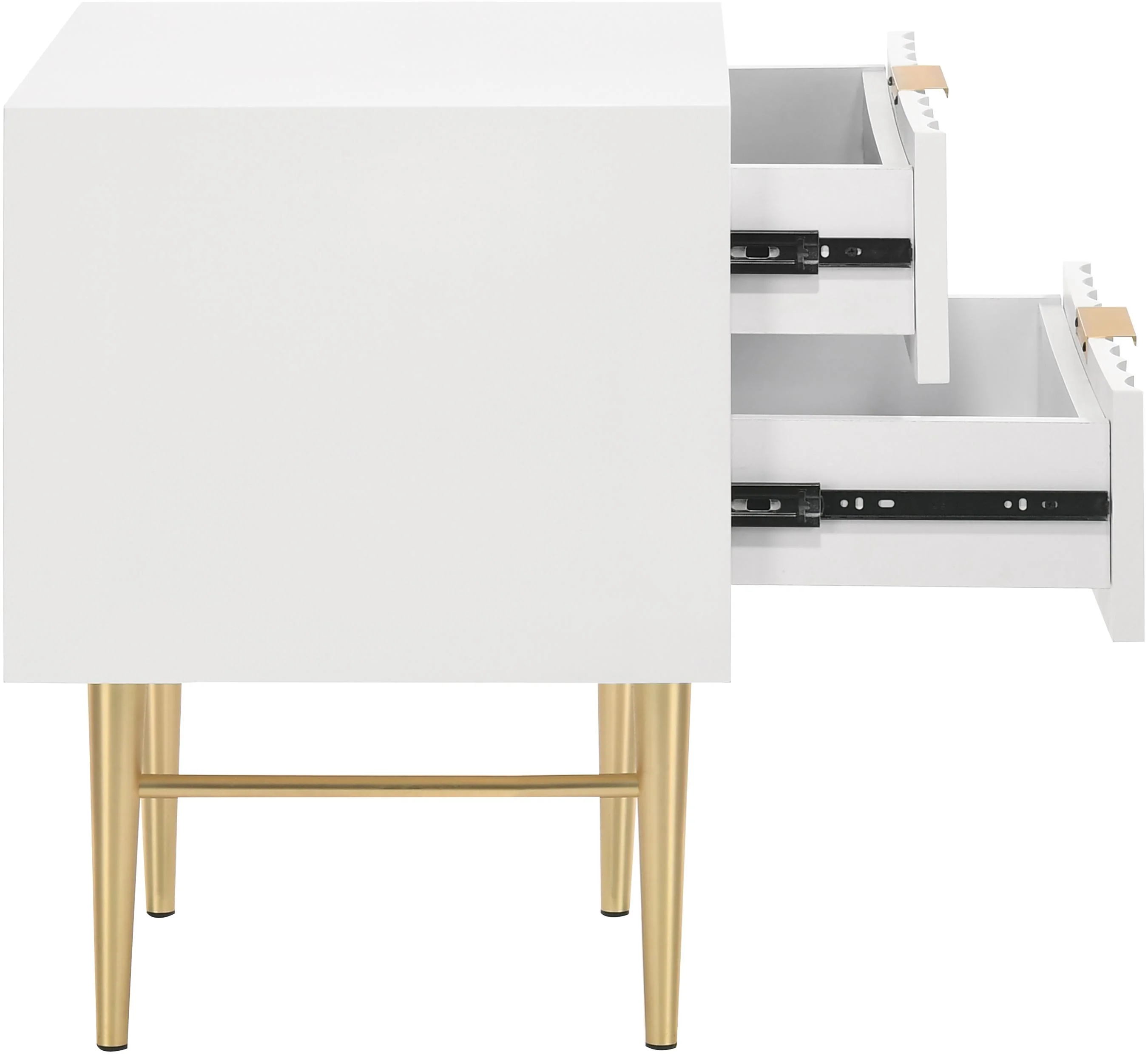 Modernist White Gloss Night Stand - Image 4