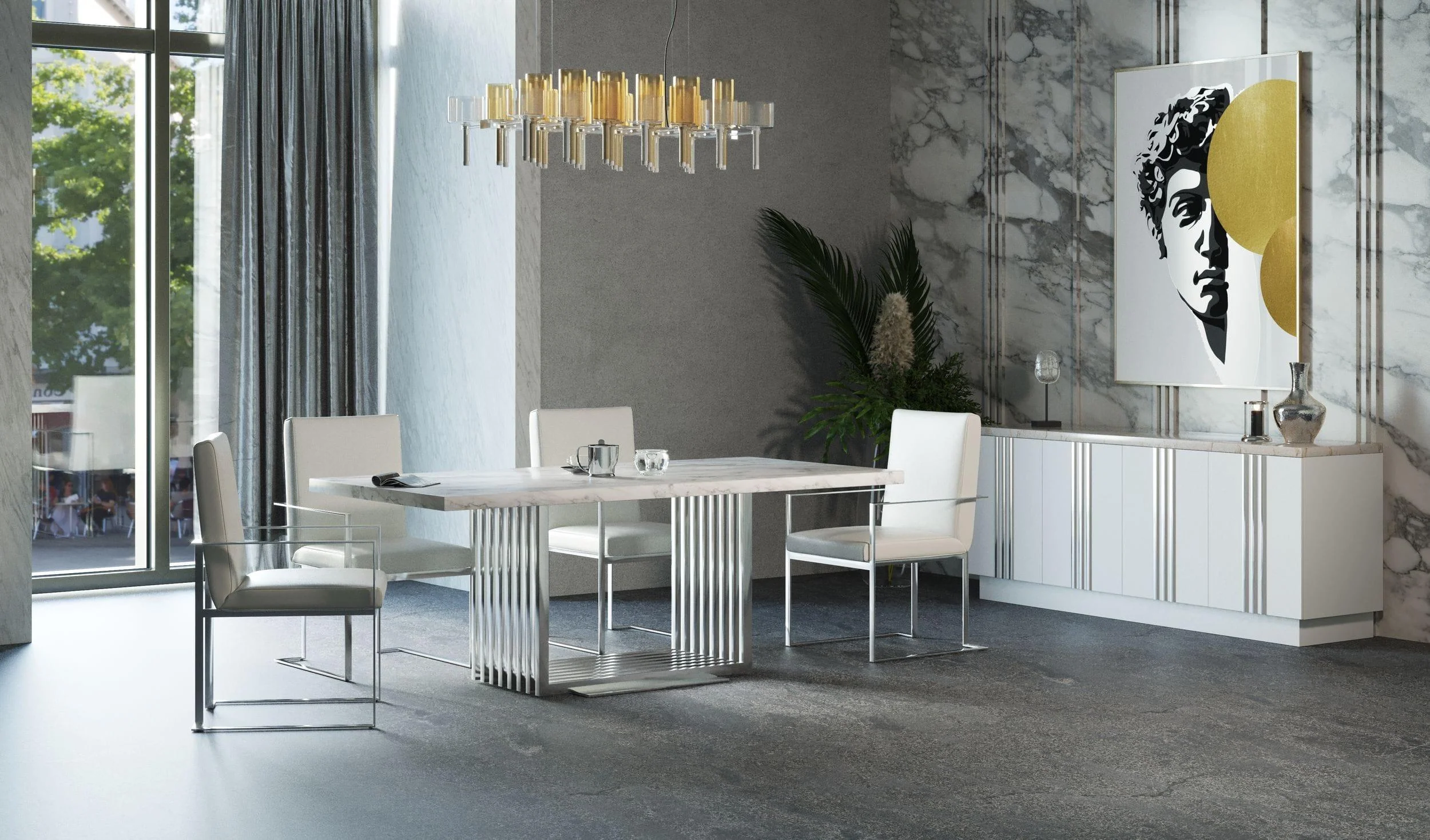 Modrest Kingsley Modern Dining Table - Image 4