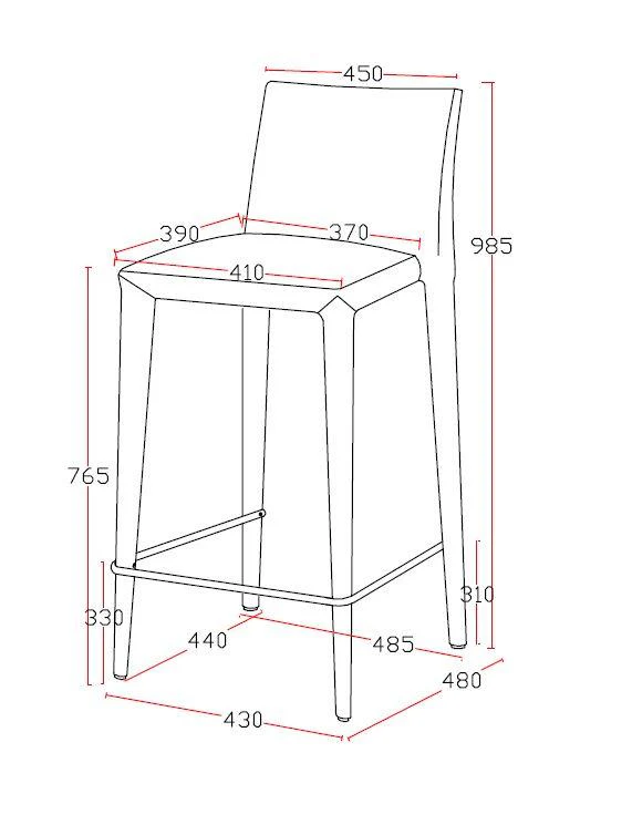 Modrest Medford Mid-Century Bar Stool - Image 3