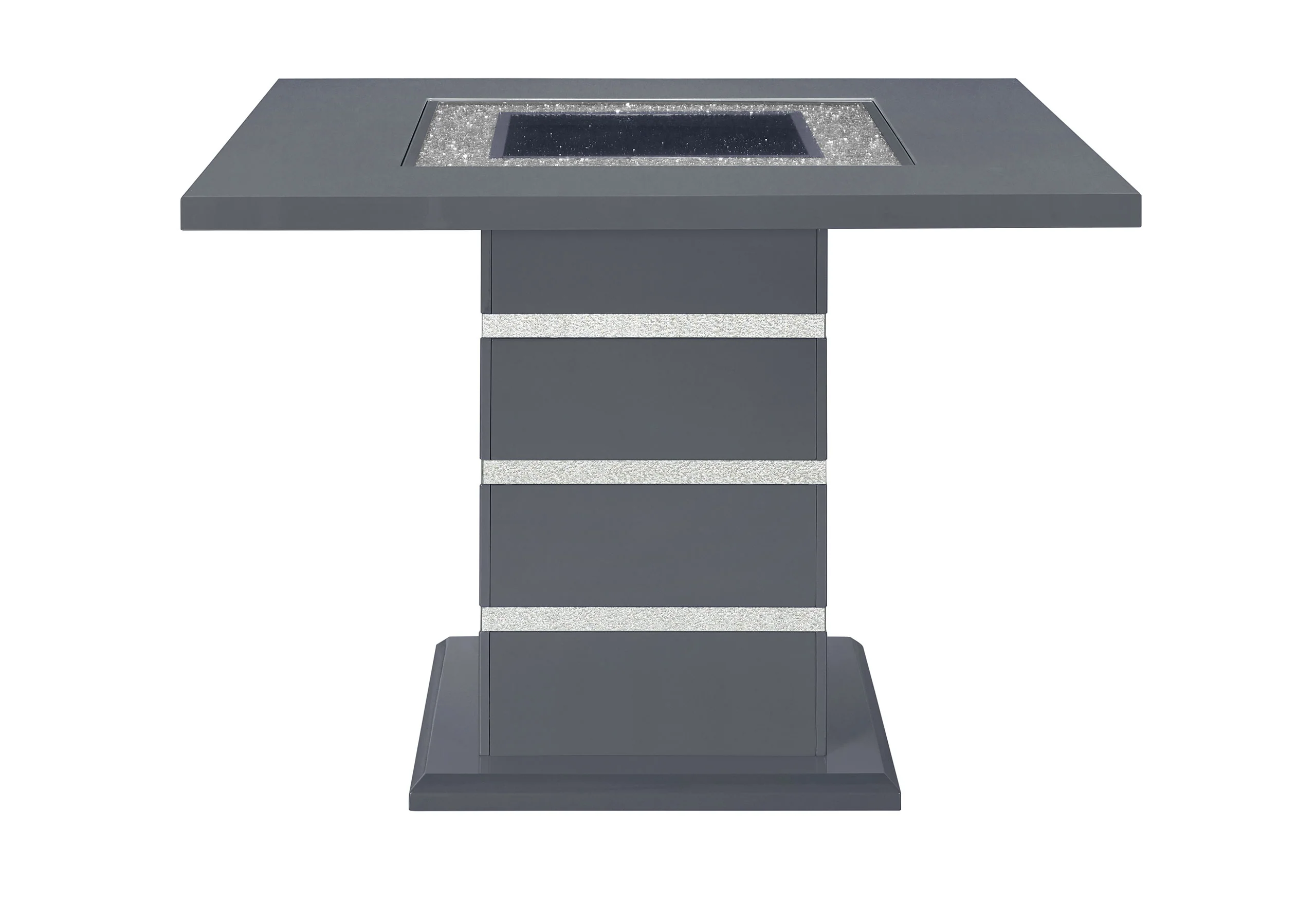 MONACO DARK GREY BAR TABLE AND 8 MONACO DARK GREY BAR STOOLS - Image 2