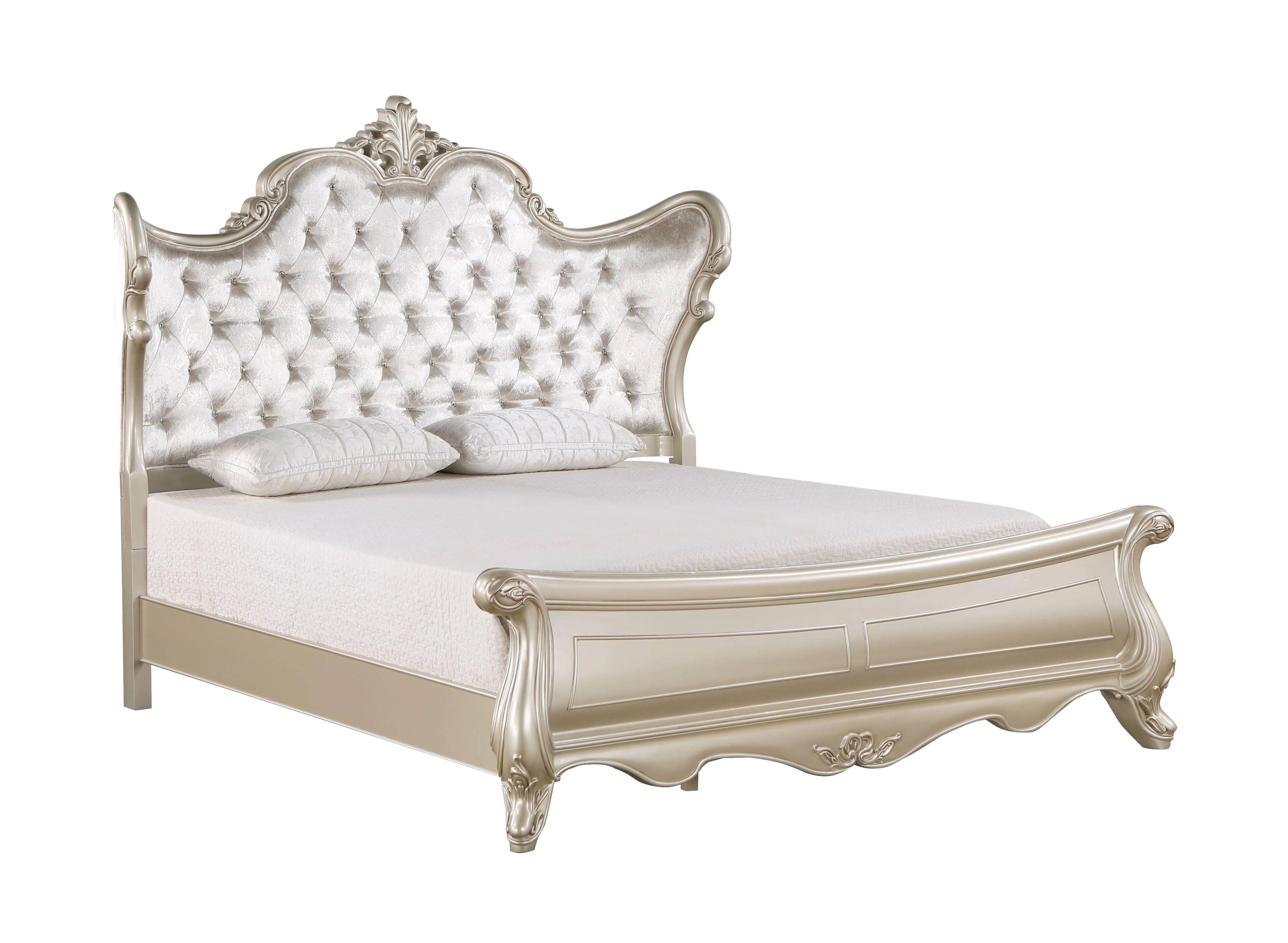 MONIQUE California King WK PANEL SIDE RAILS-CHAMPAGNE