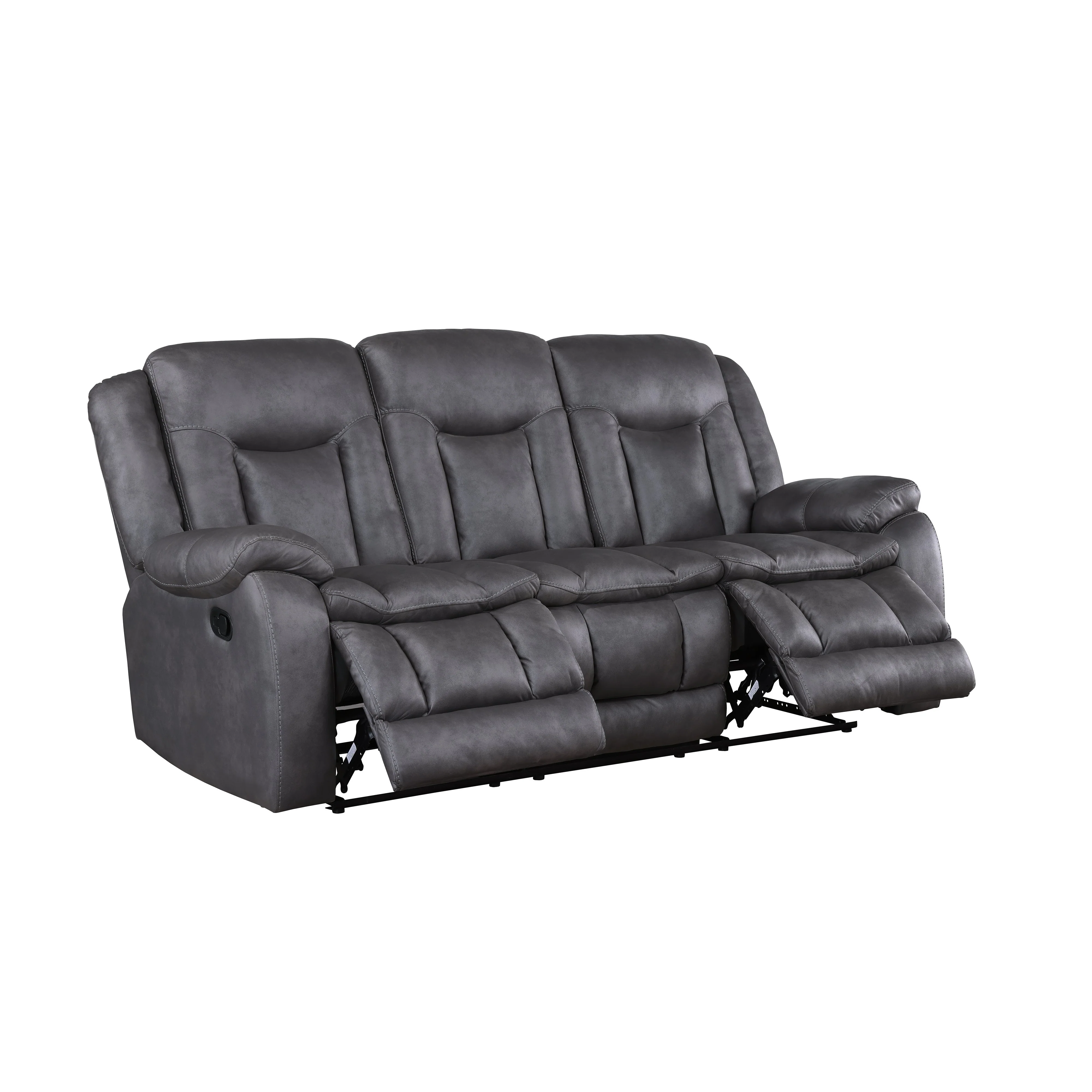 Morello Sofa W/Dual Recliner- Gray - Image 3